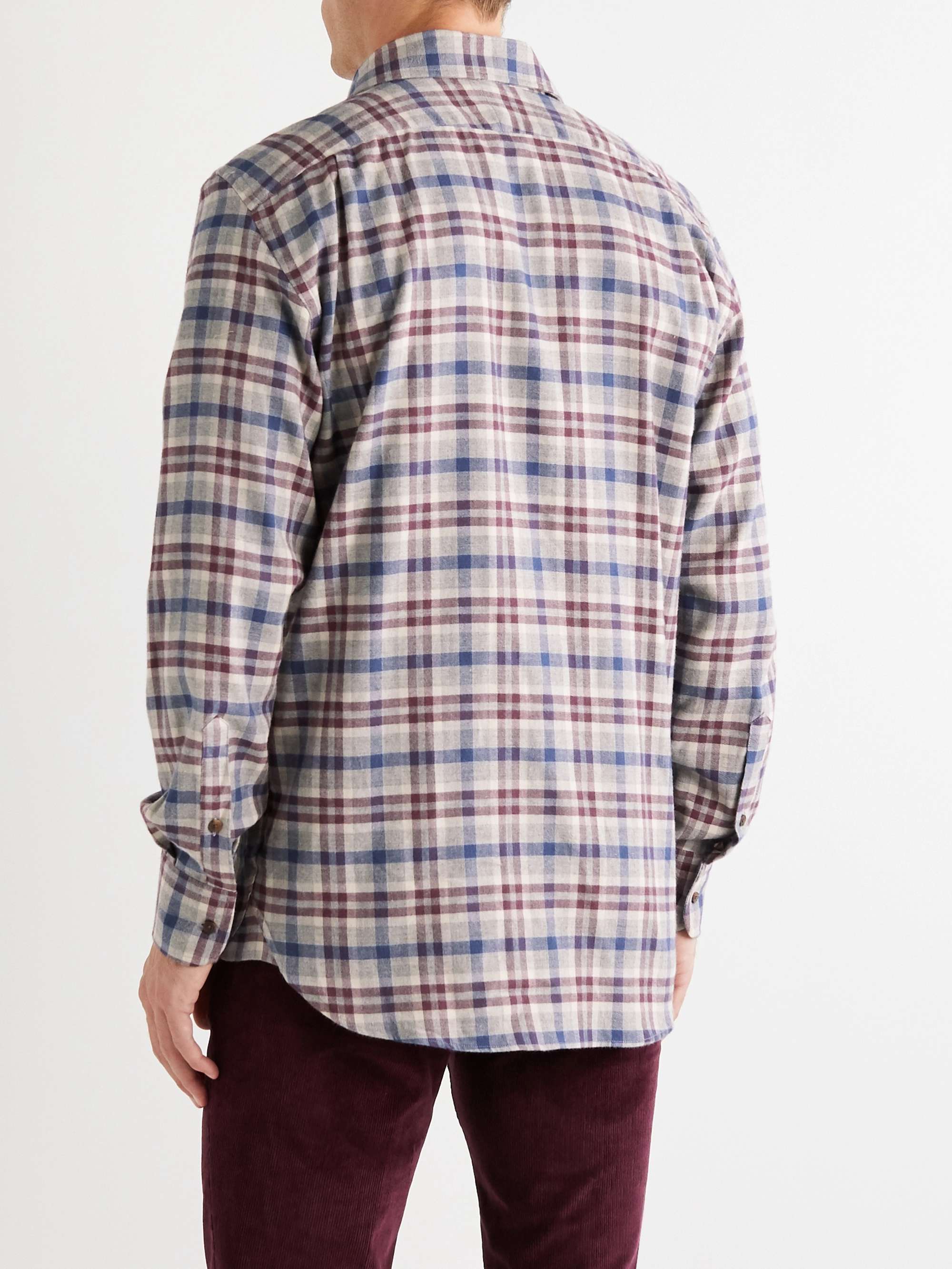PURDEY Checked Cotton and Wool-Blend Flannel Shirt