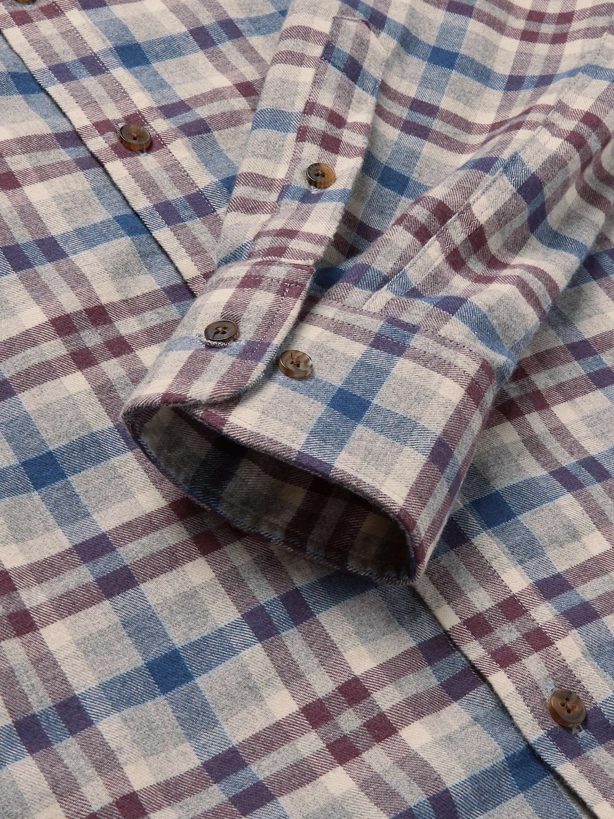 PURDEY Checked Cotton and Wool-Blend Flannel Shirt
