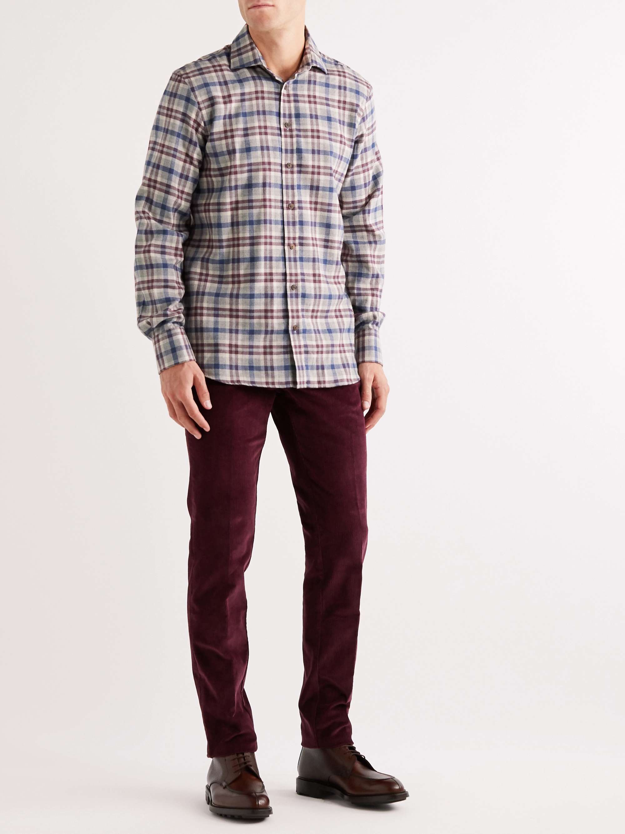 PURDEY Checked Cotton and Wool-Blend Flannel Shirt