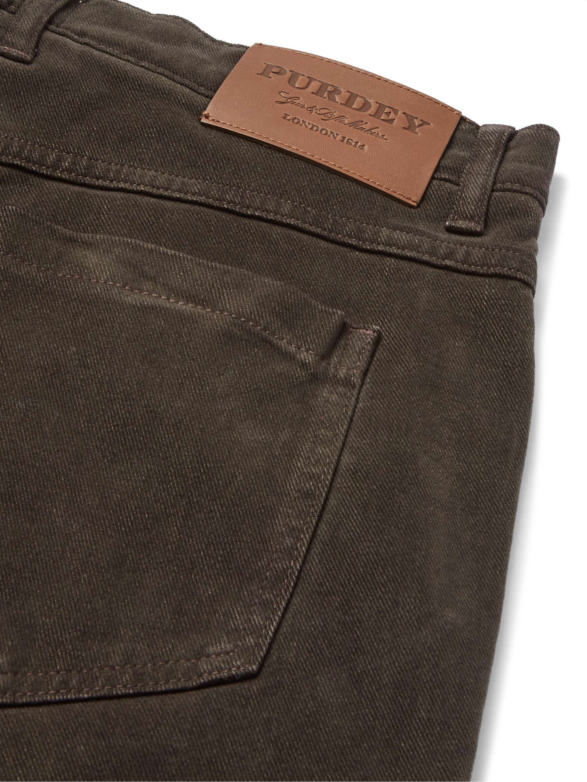 PURDEY Stretch Lyocell and Cotton-Blend Twill Trousers
