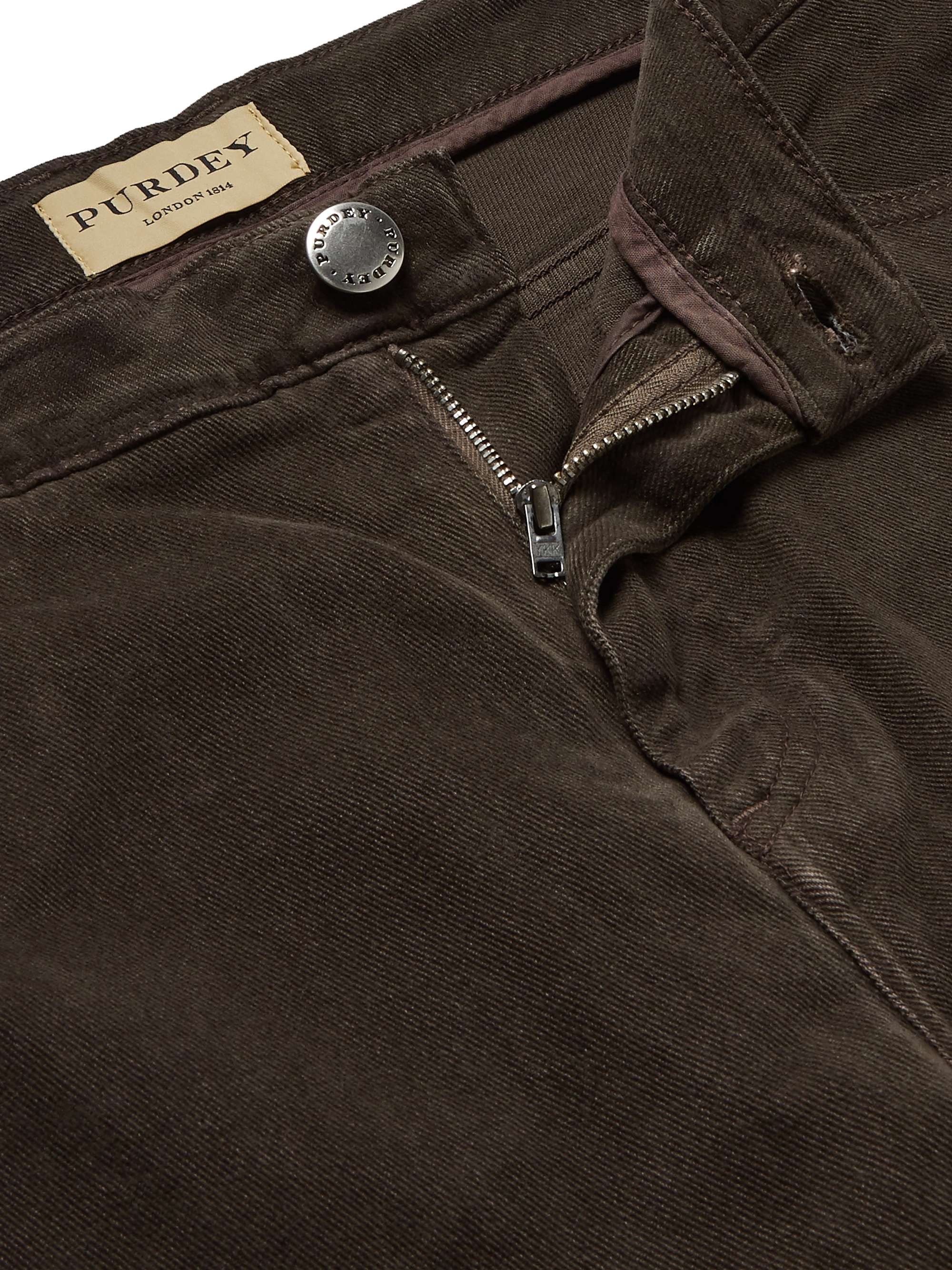 PURDEY Stretch Lyocell and Cotton-Blend Twill Trousers