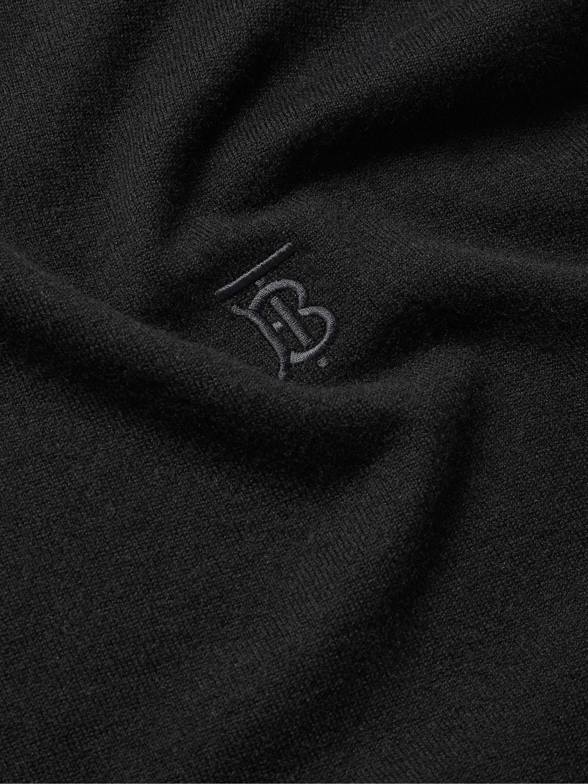 BURBERRY Logo-Embroidered Cashmere Sweater