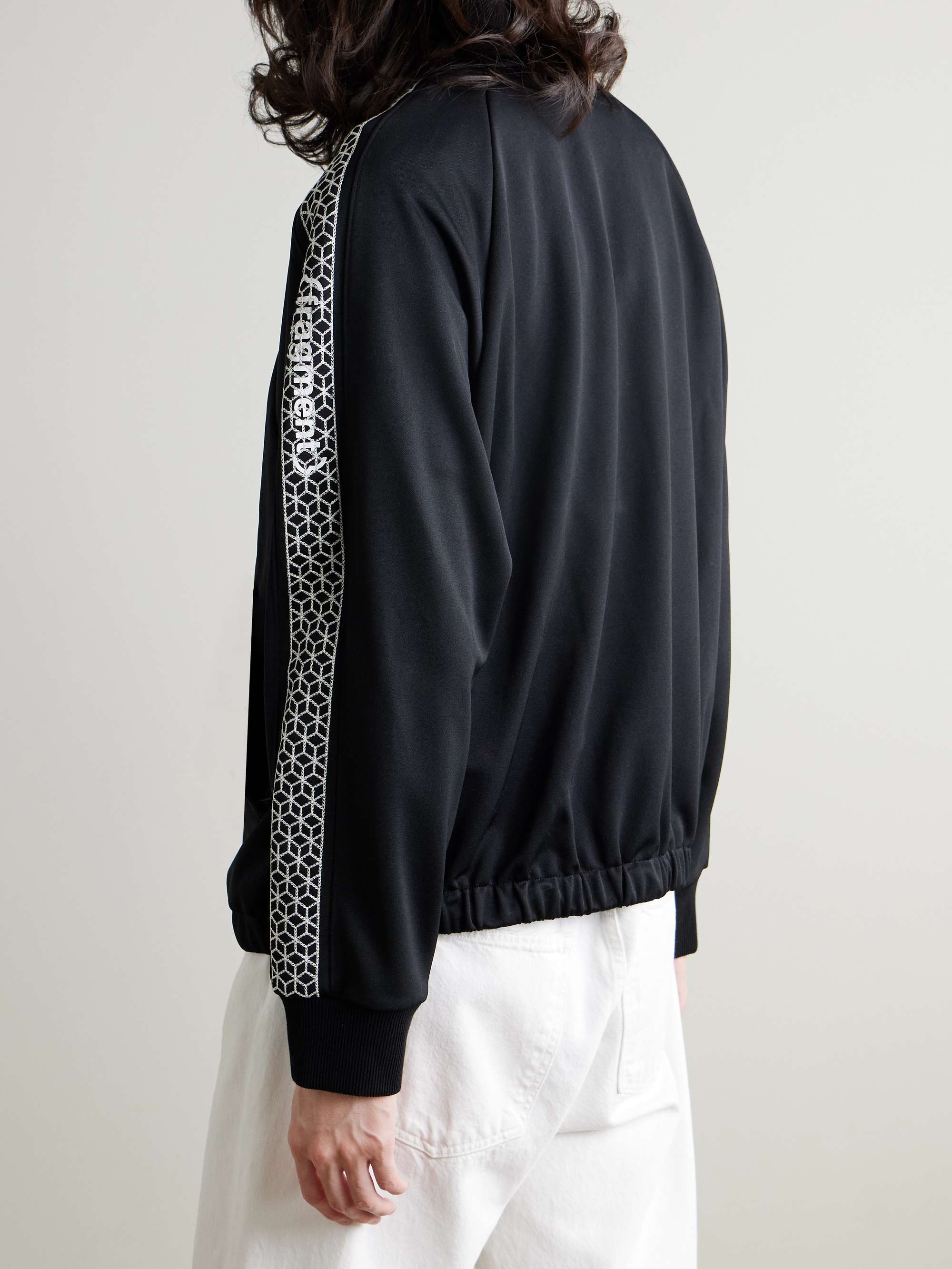 MONCLER GENIUS 7 Moncler Fragment Logo-Appliquéd Webbing-Trimmed Jersey Track Jacket
