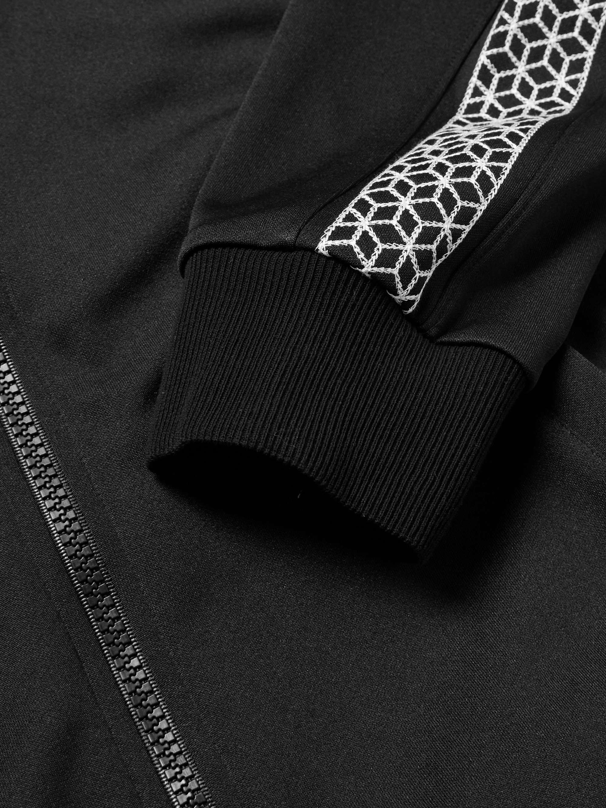 MONCLER GENIUS 7 Moncler Fragment Logo-Appliquéd Webbing-Trimmed Jersey Track Jacket