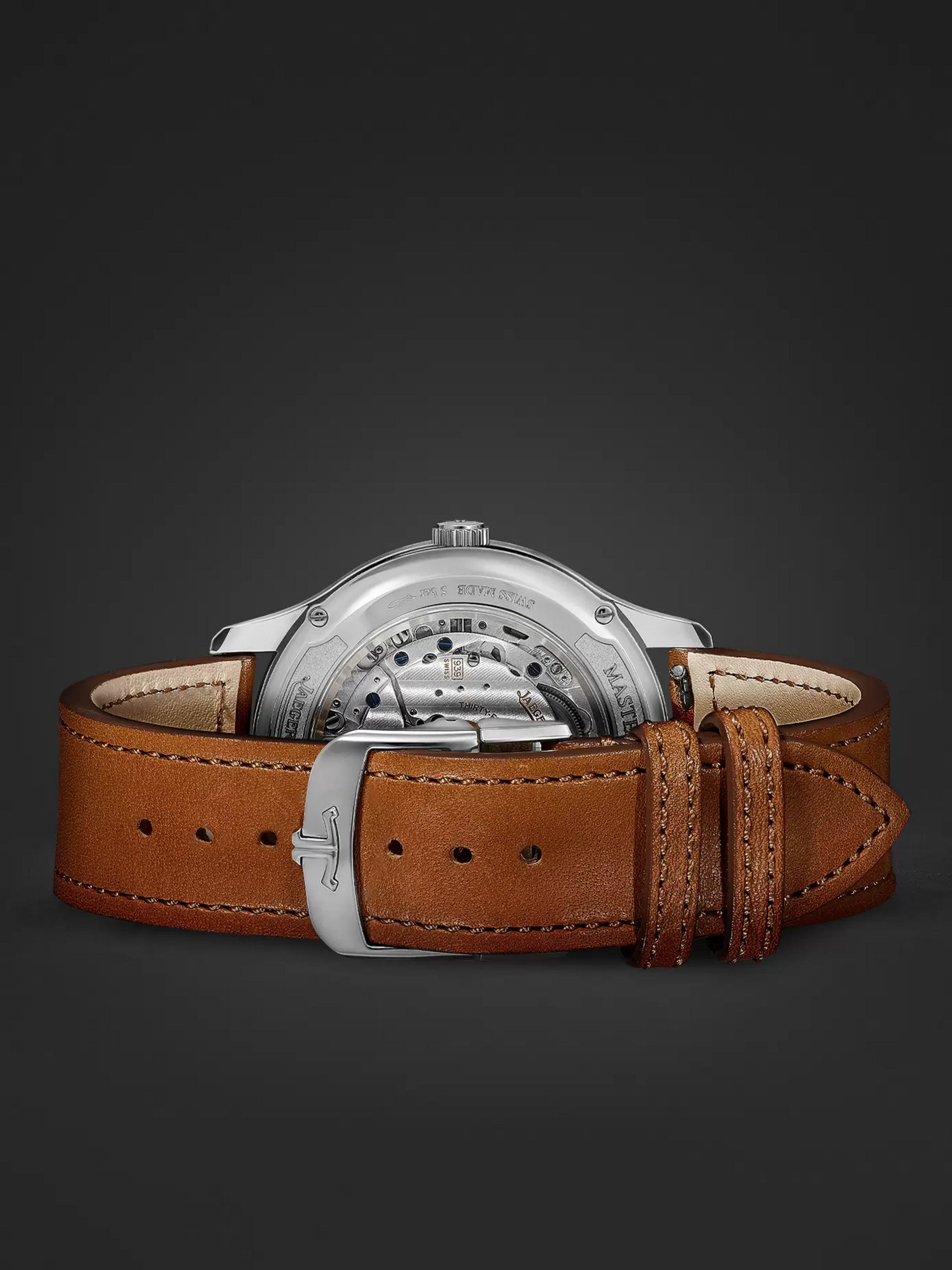 JAEGER-LECOULTRE Master Control Geographic Automatic 40mm Stainless Steel and Leather Watch, Ref. No. 4128420