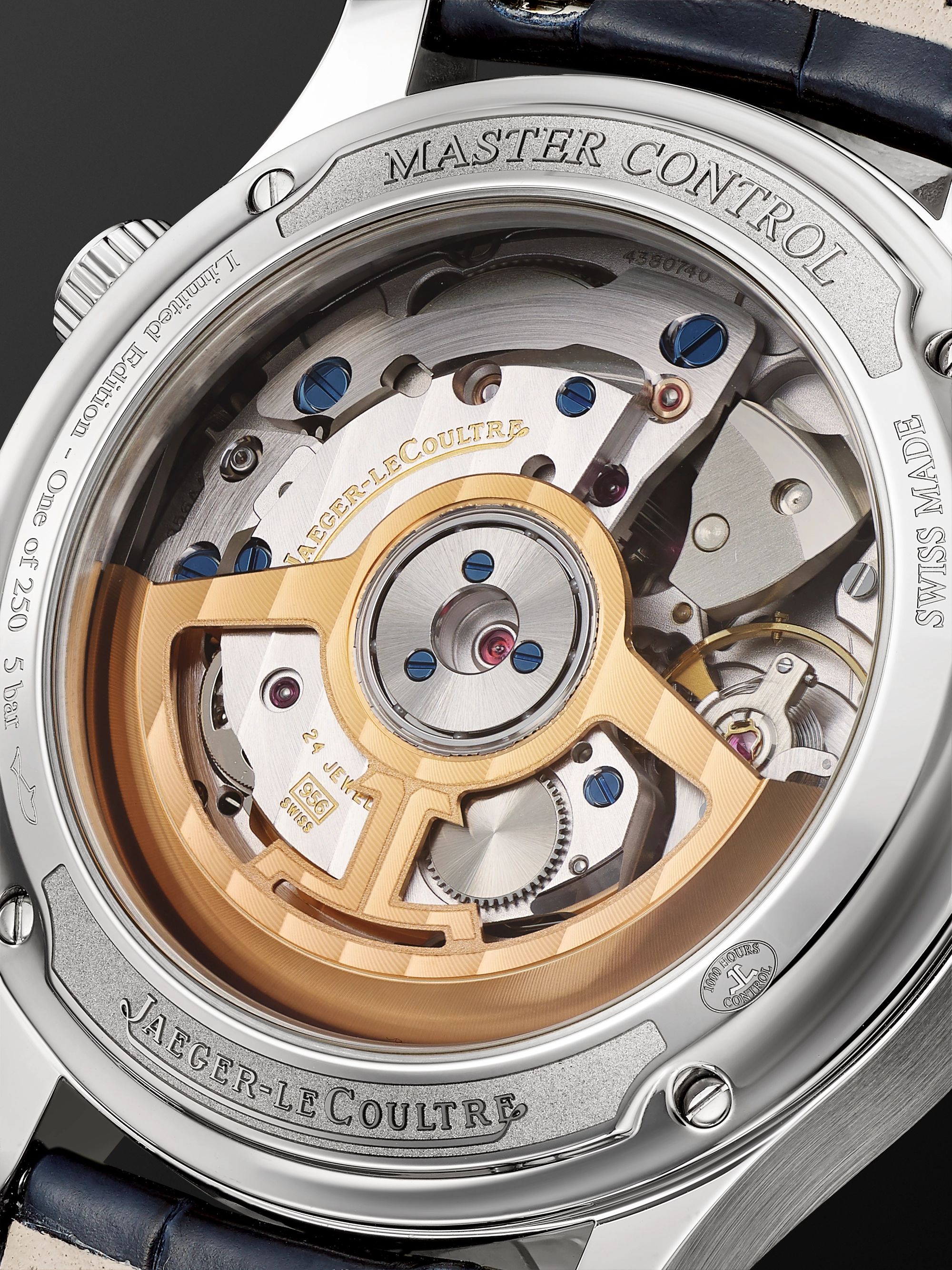 JAEGER LECOULTRE Master Control Memovox Timer Automatic 40mm Stainless Steel and Alligator Watch, Ref. No. Q410848J