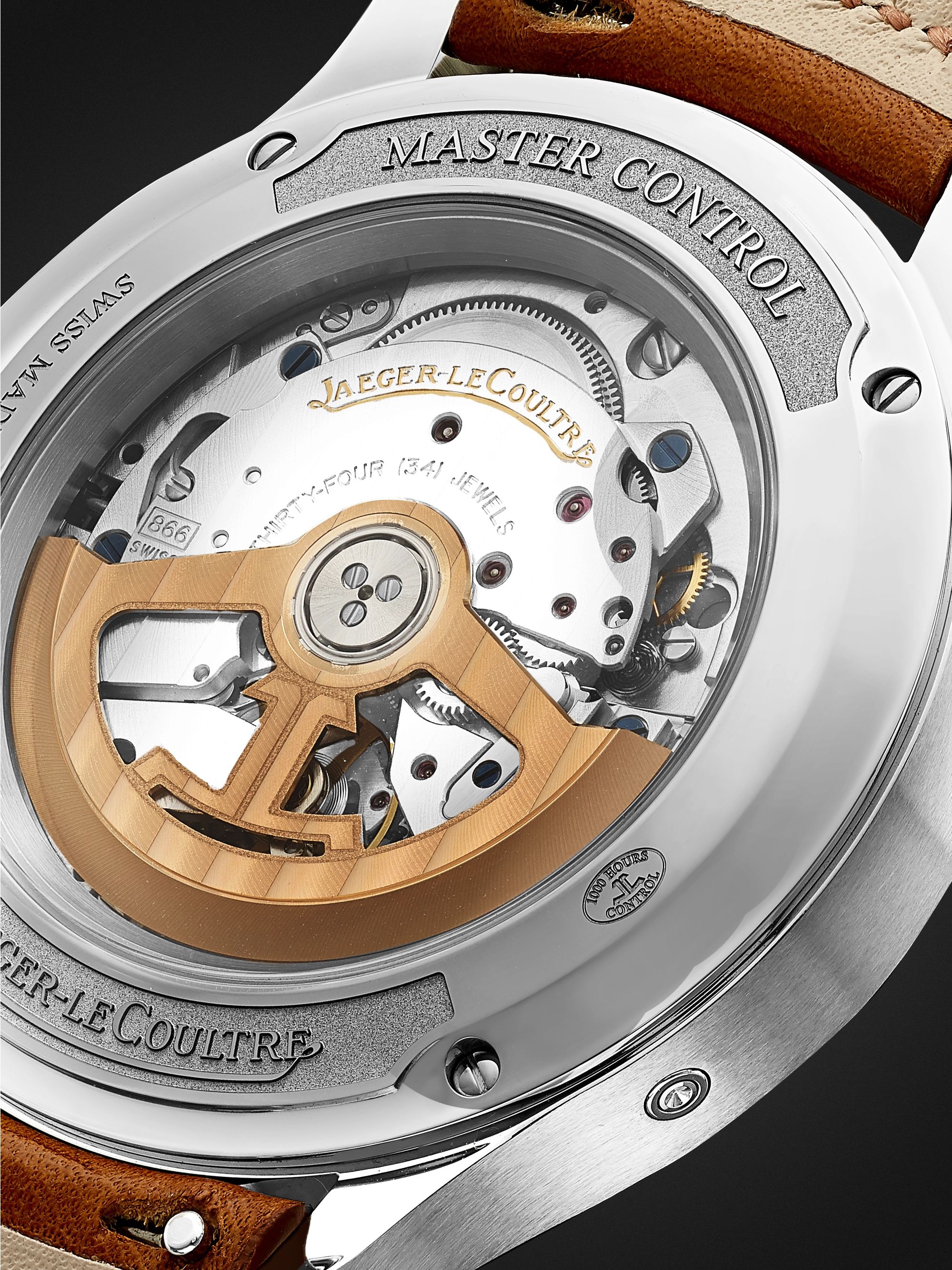 JAEGER LECOULTRE Master Control Calendar Automatic 40mm Stainless Steel and Leather Watch, Ref No. 4148420