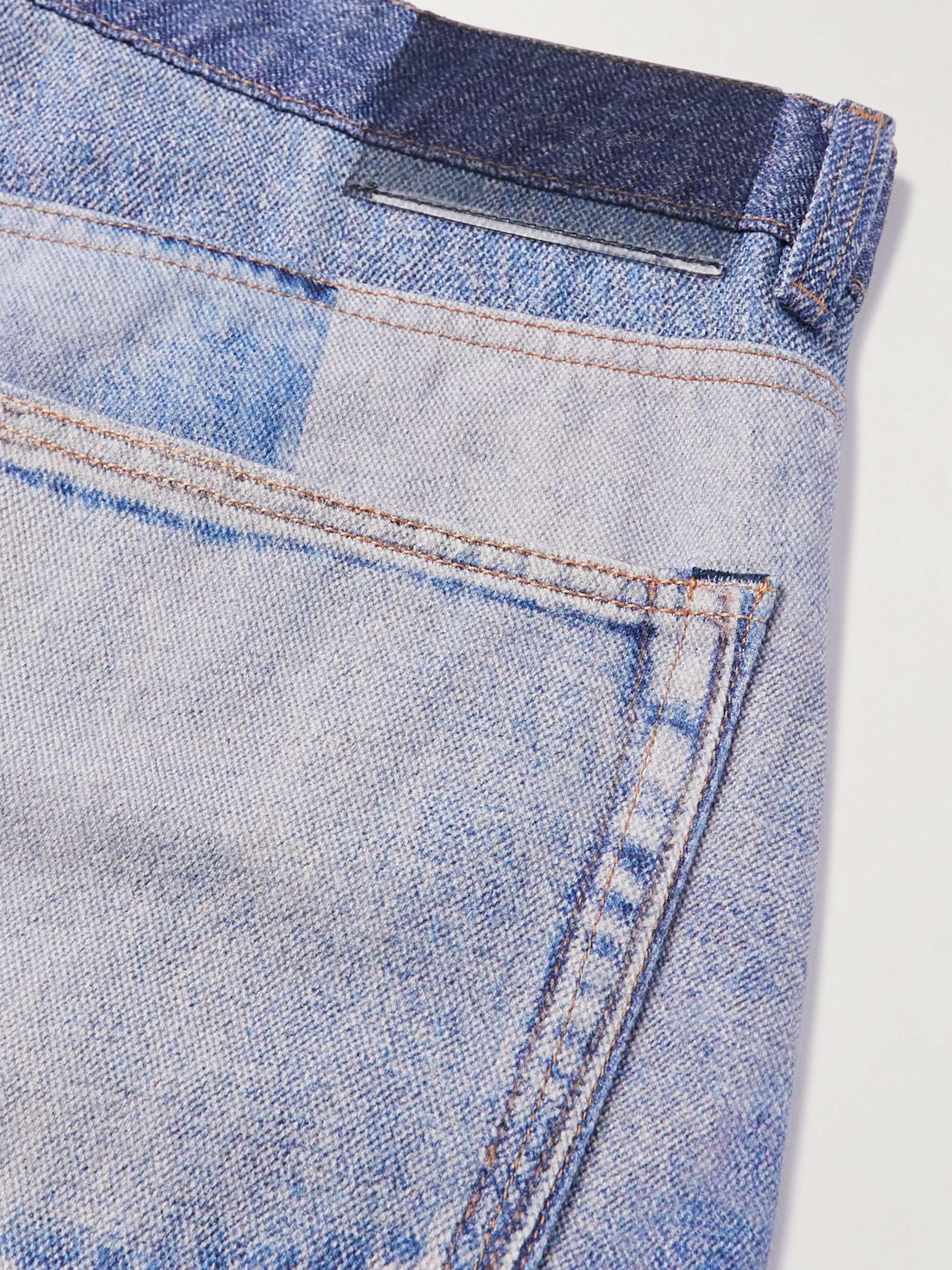 OUR LEGACY Third Cut Straight-Leg Distressed Printed Jeans