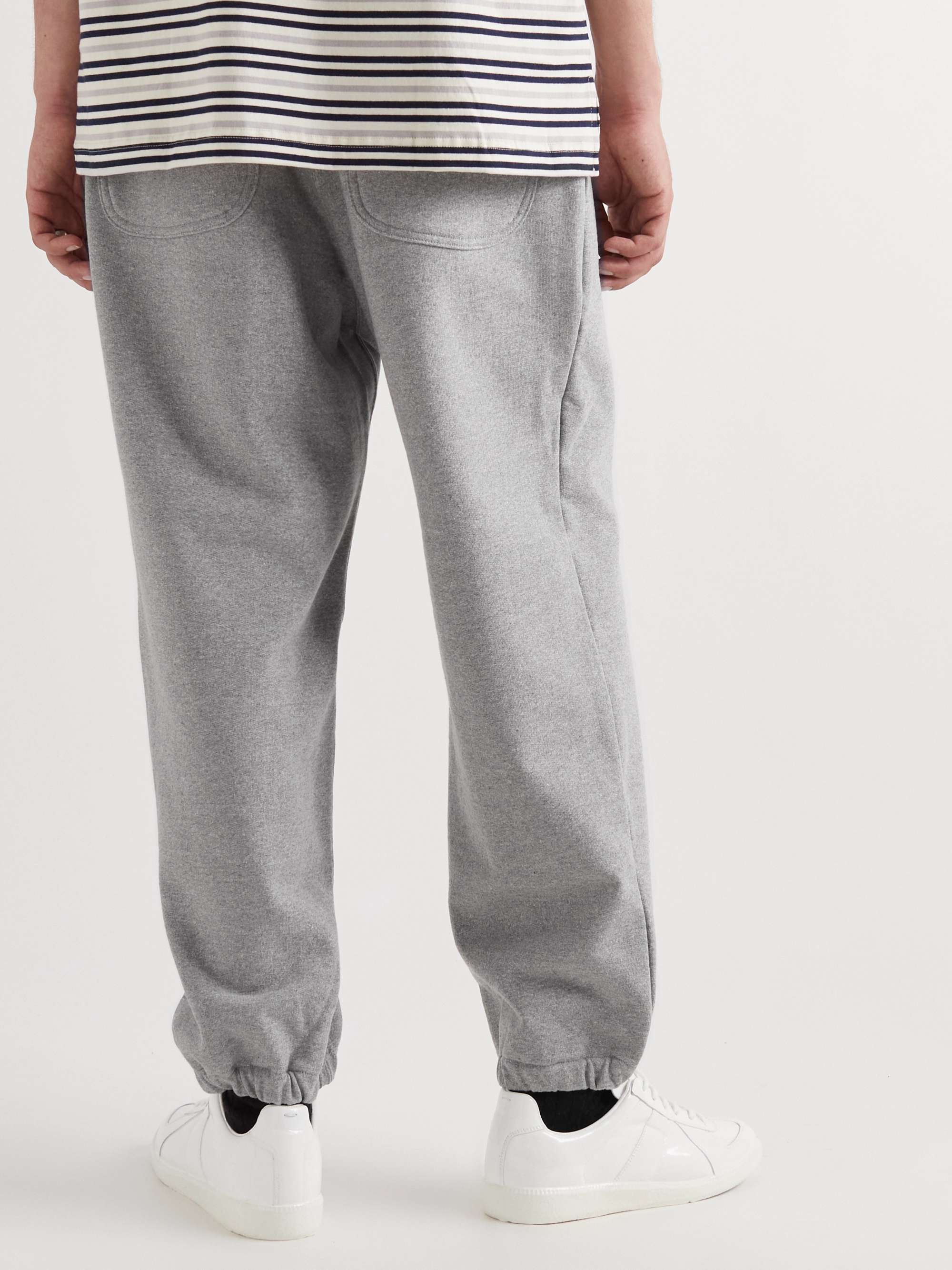 COMME DES GARÇONS HOMME Tapered Logo-Print Cotton-Jersey Sweatpants