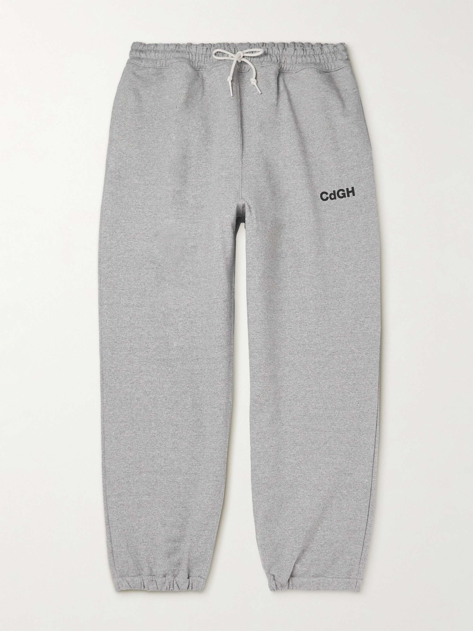 COMME DES GARÇONS HOMME Tapered Logo-Print Cotton-Jersey Sweatpants