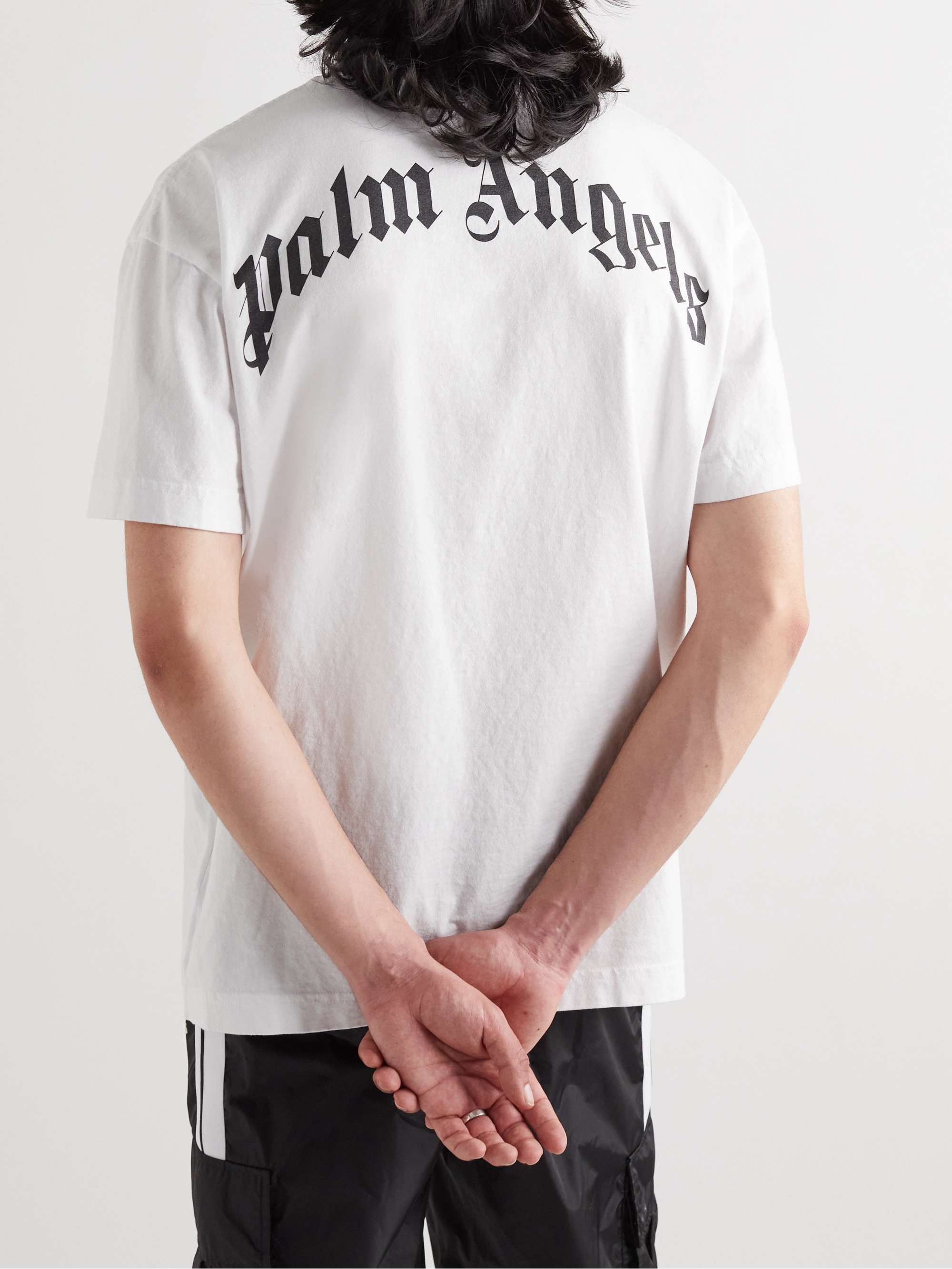 PALM ANGELS Logo-Print Cotton-Jersey T-Shirt