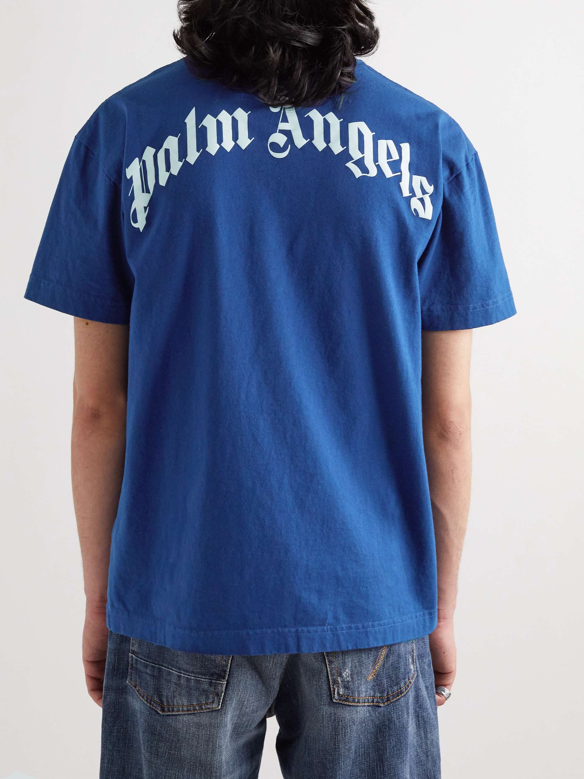 PALM ANGELS Logo-Print Cotton-Jersey T-Shirt