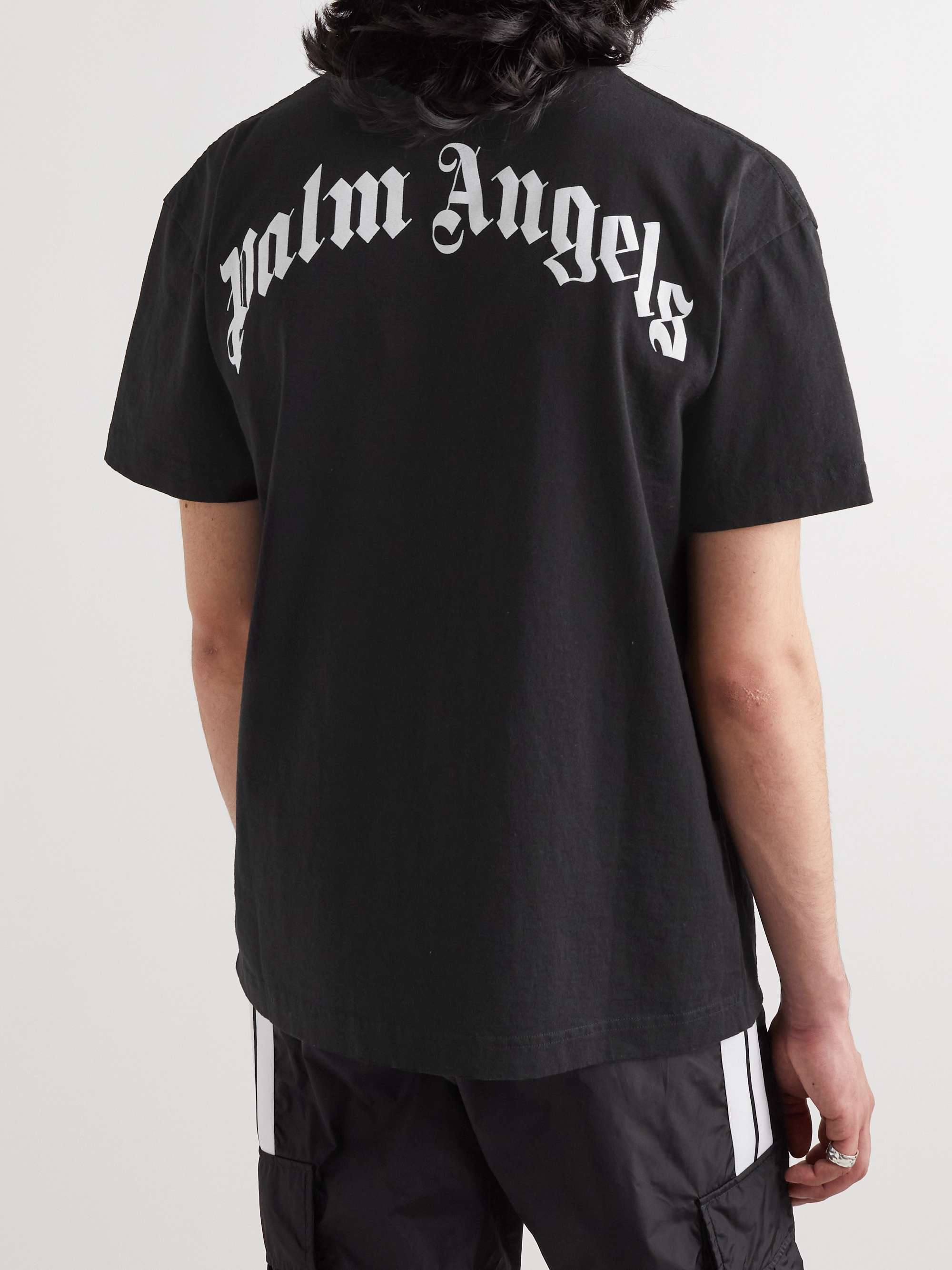 PALM ANGELS Logo-Print Cotton-Jersey T-Shirt