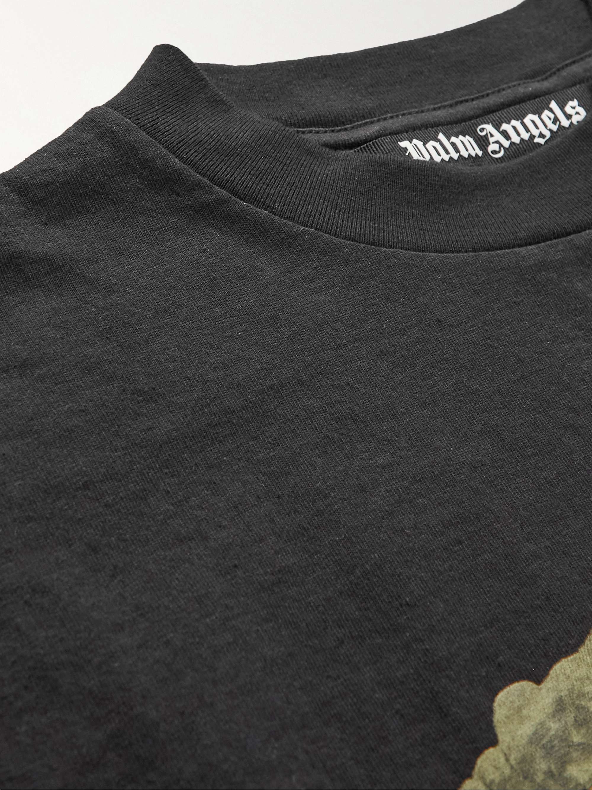 PALM ANGELS Logo-Print Cotton-Jersey T-Shirt