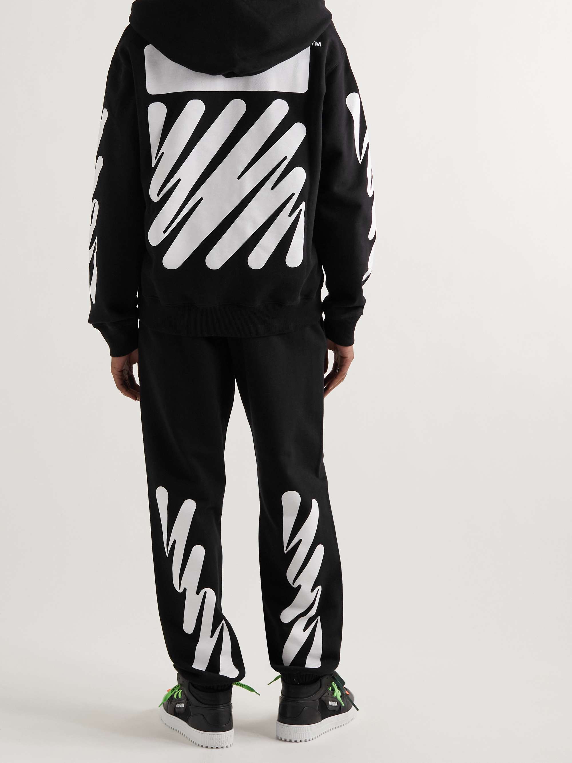 OFF-WHITE Tapered Logo-Print Cotton-Jersey Sweatpants for Men | MR PORTER