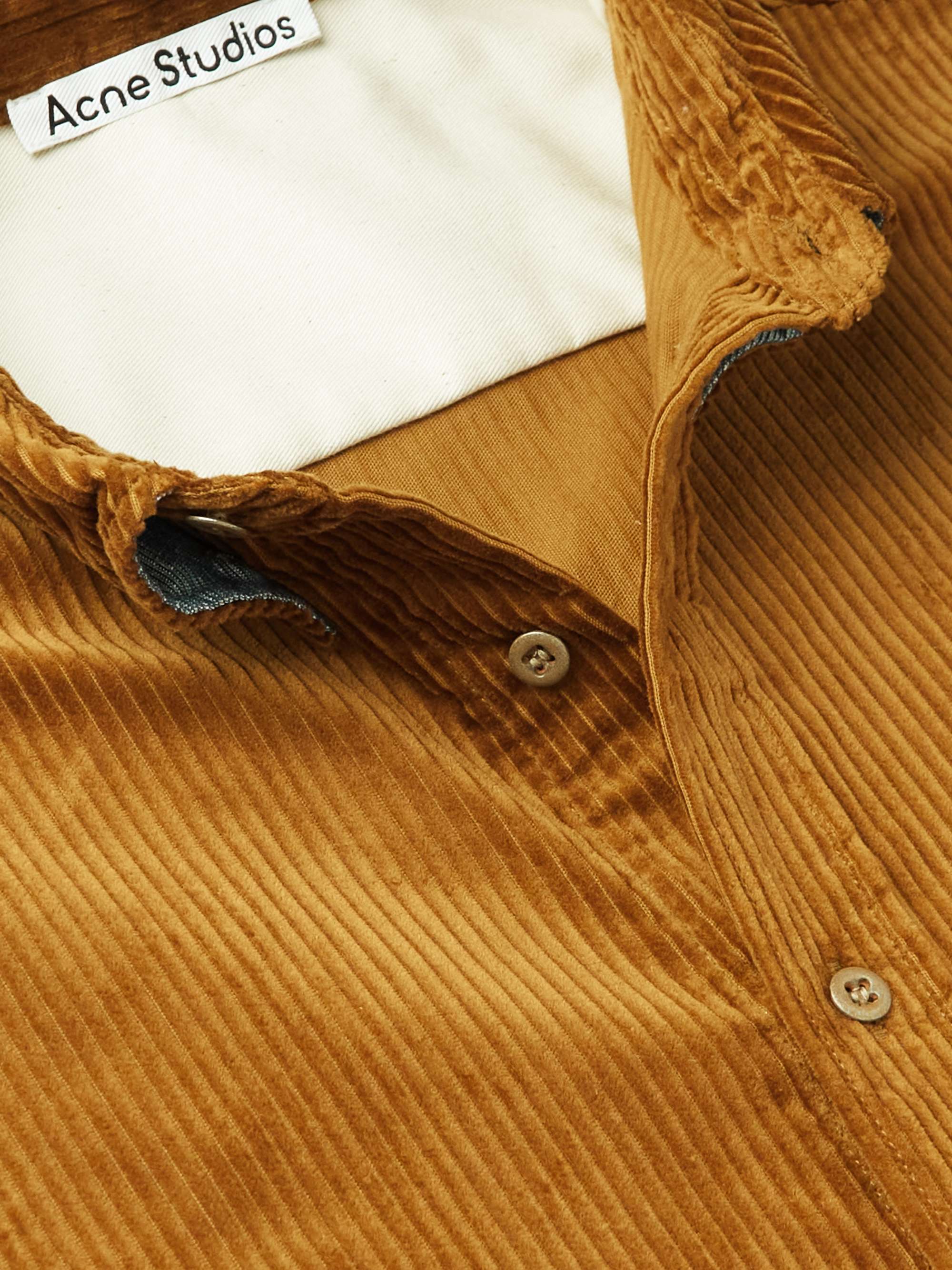 ACNE STUDIOS Button-Down Collar Cotton-Corduroy Shirt