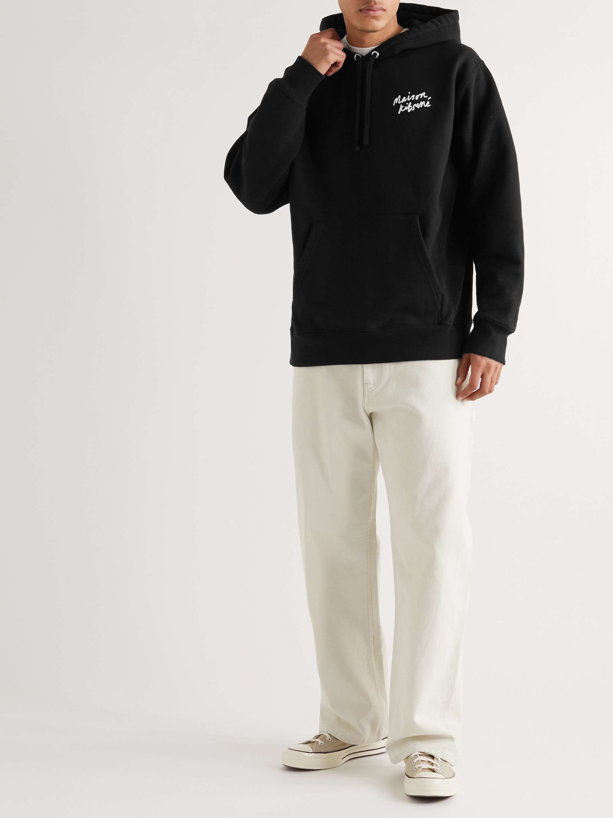 Logo-Print Organic Cotton-Blend Jersey Hoodie
