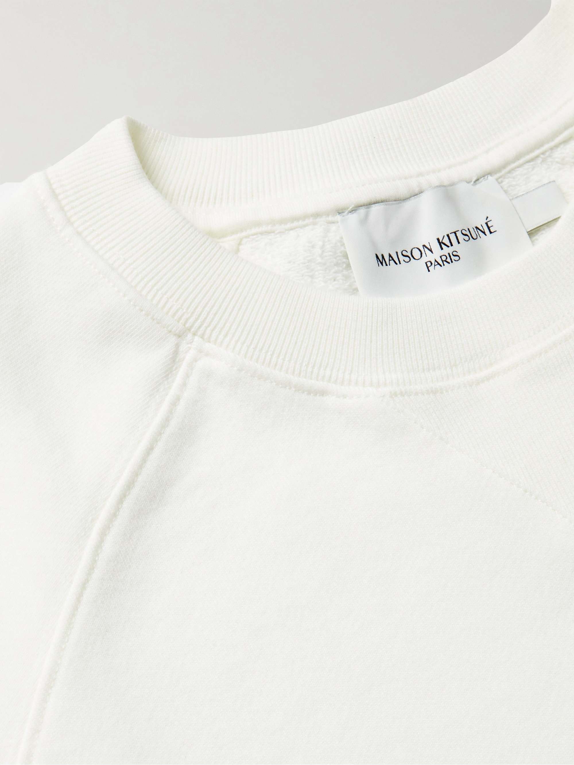 MAISON KITSUNÉ Chillax Fox Logo-Appliquéd Cotton-Jersey Sweatshirt