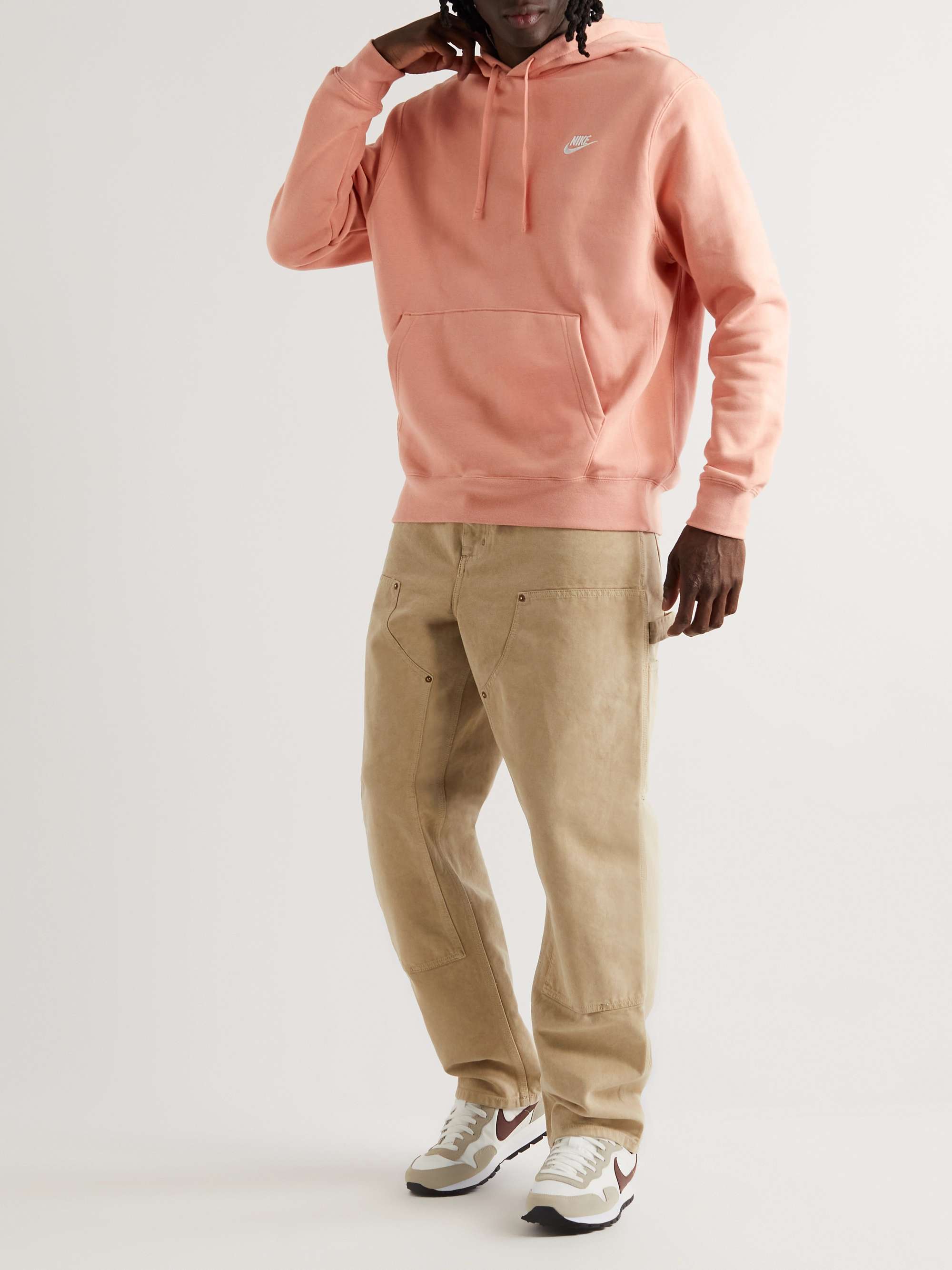 NIKE Sportswear Club Logo-Embroidered Cotton-Blend Jersey Hoodie for Men |  MR PORTER