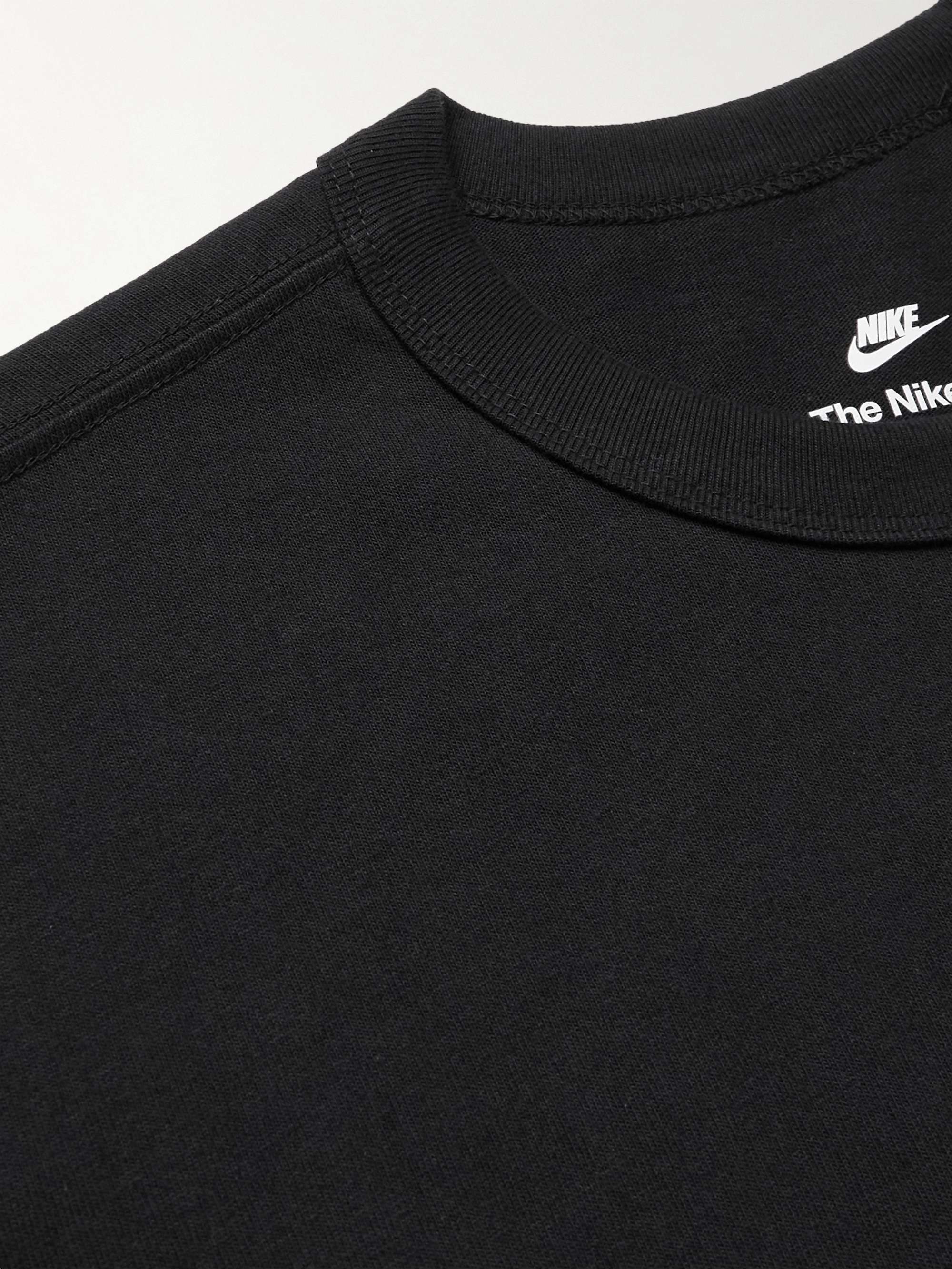 NIKE Sportswear Premium Essentials Logo-Embroidered Cotton-Jersey T-Shirt