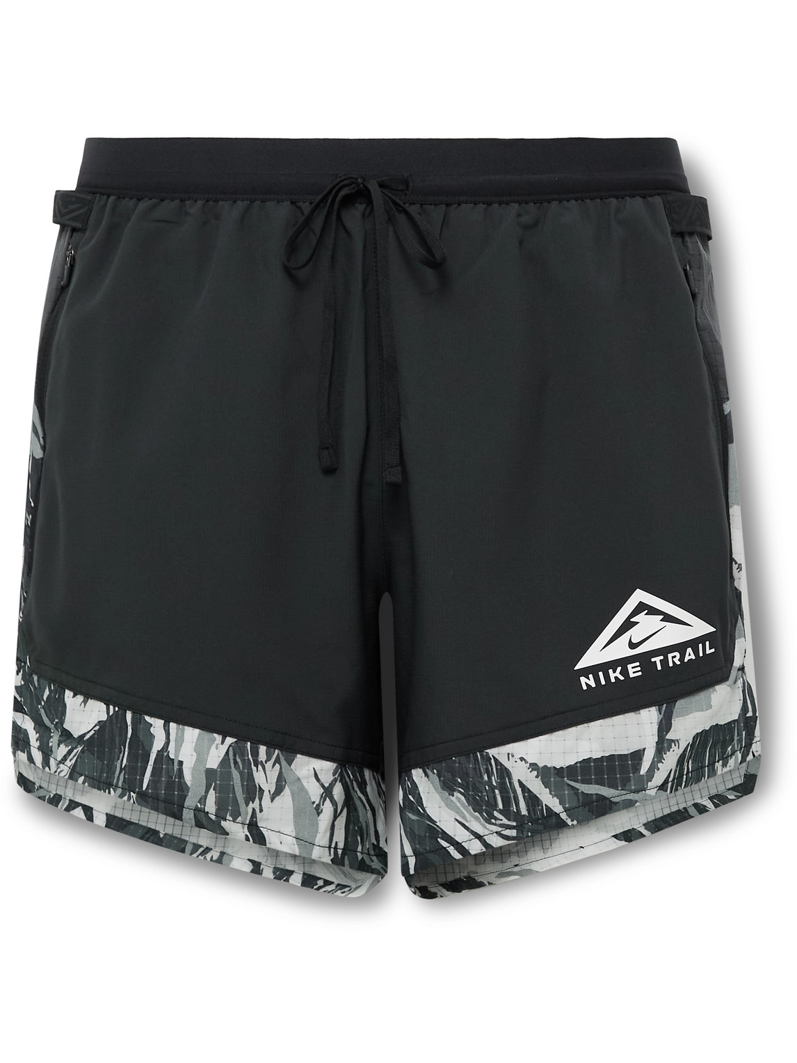 Flex Stride Straight-Leg Panelled Printed Dri-FIT Ripstop Shorts