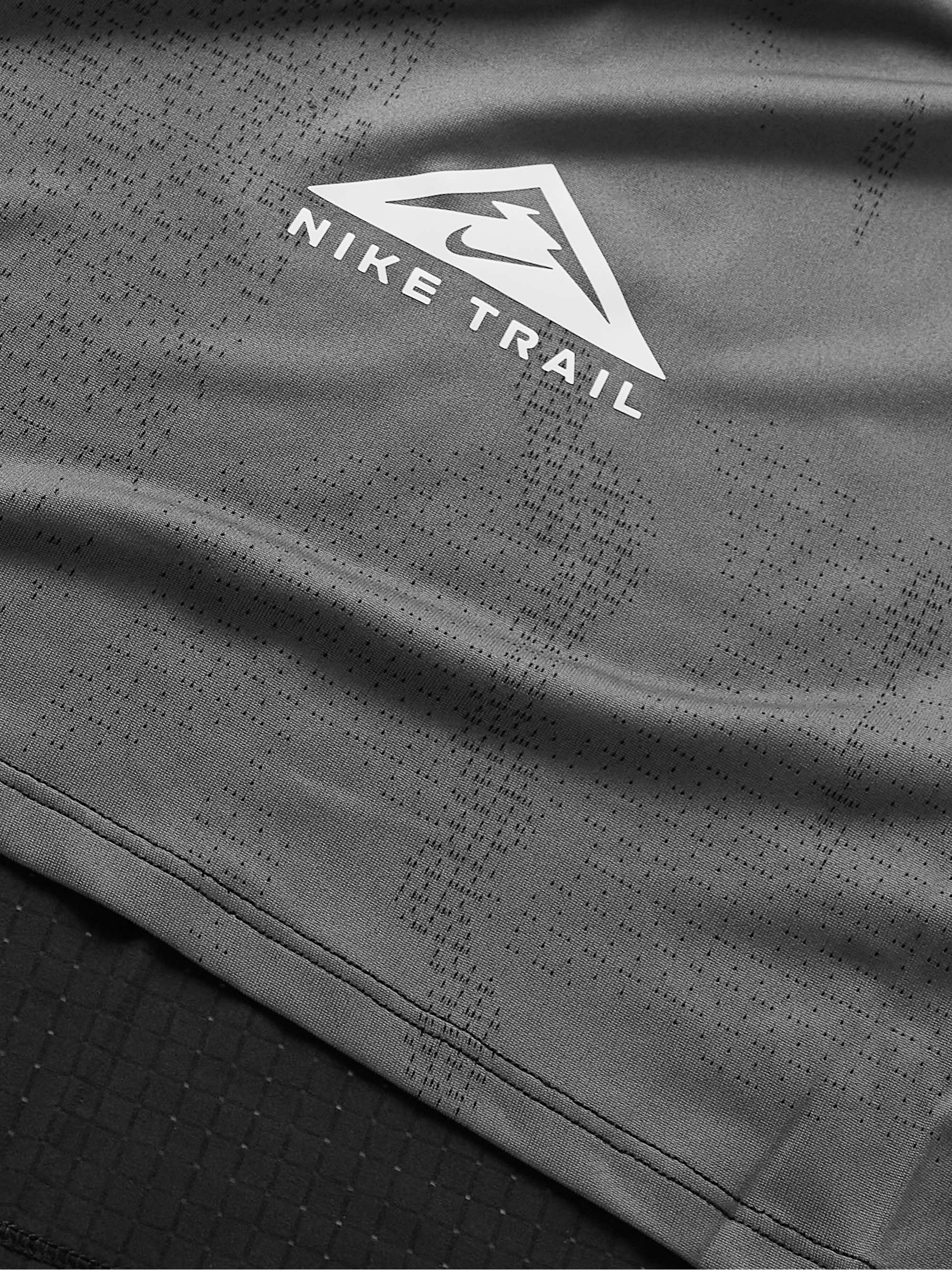 NIKE RUNNING Rise 365 Logo-Print Dri-FIT and Ripstop T-Shirt
