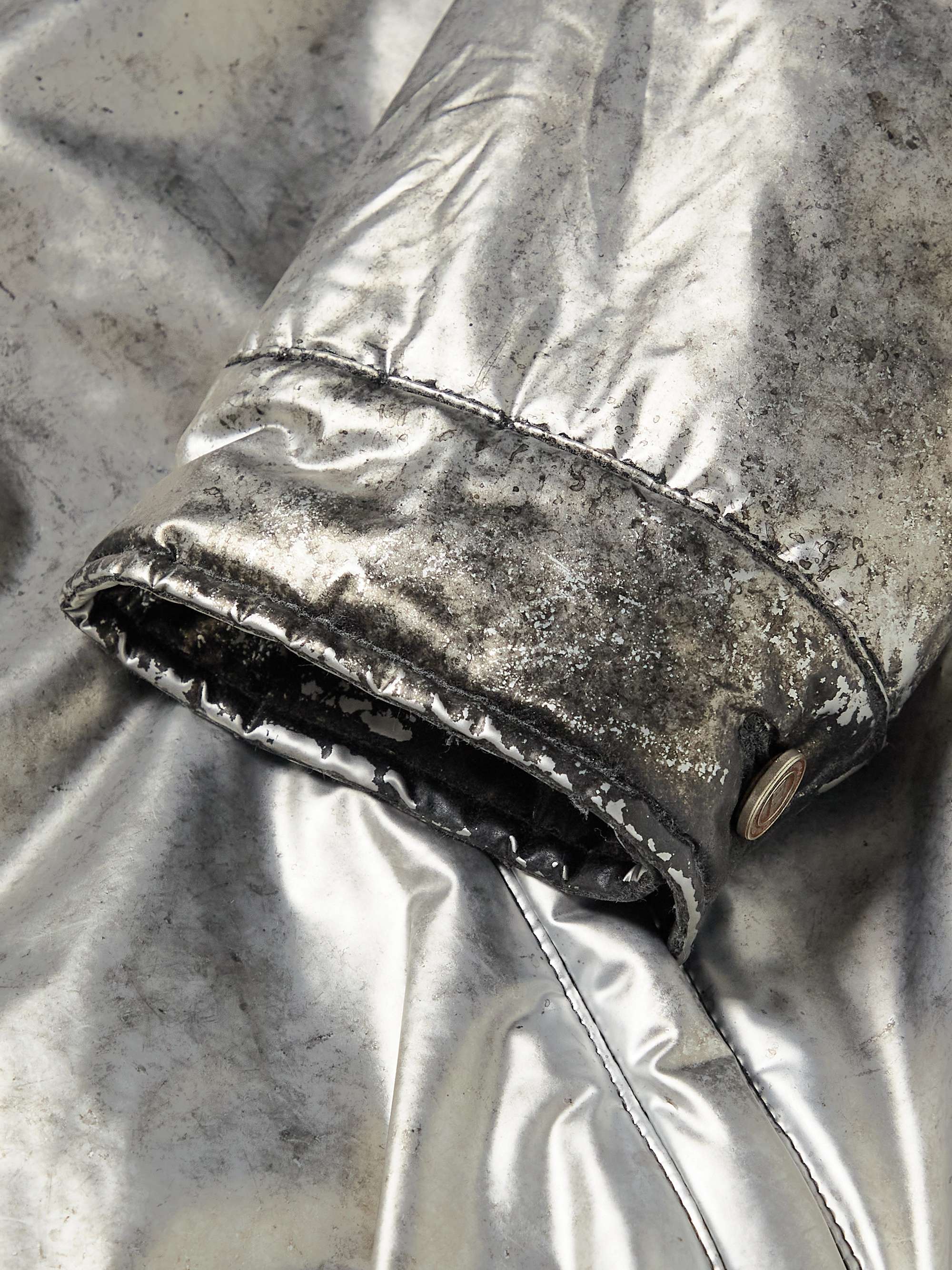 ERL Distressed Metallic PU Bomber Jacket