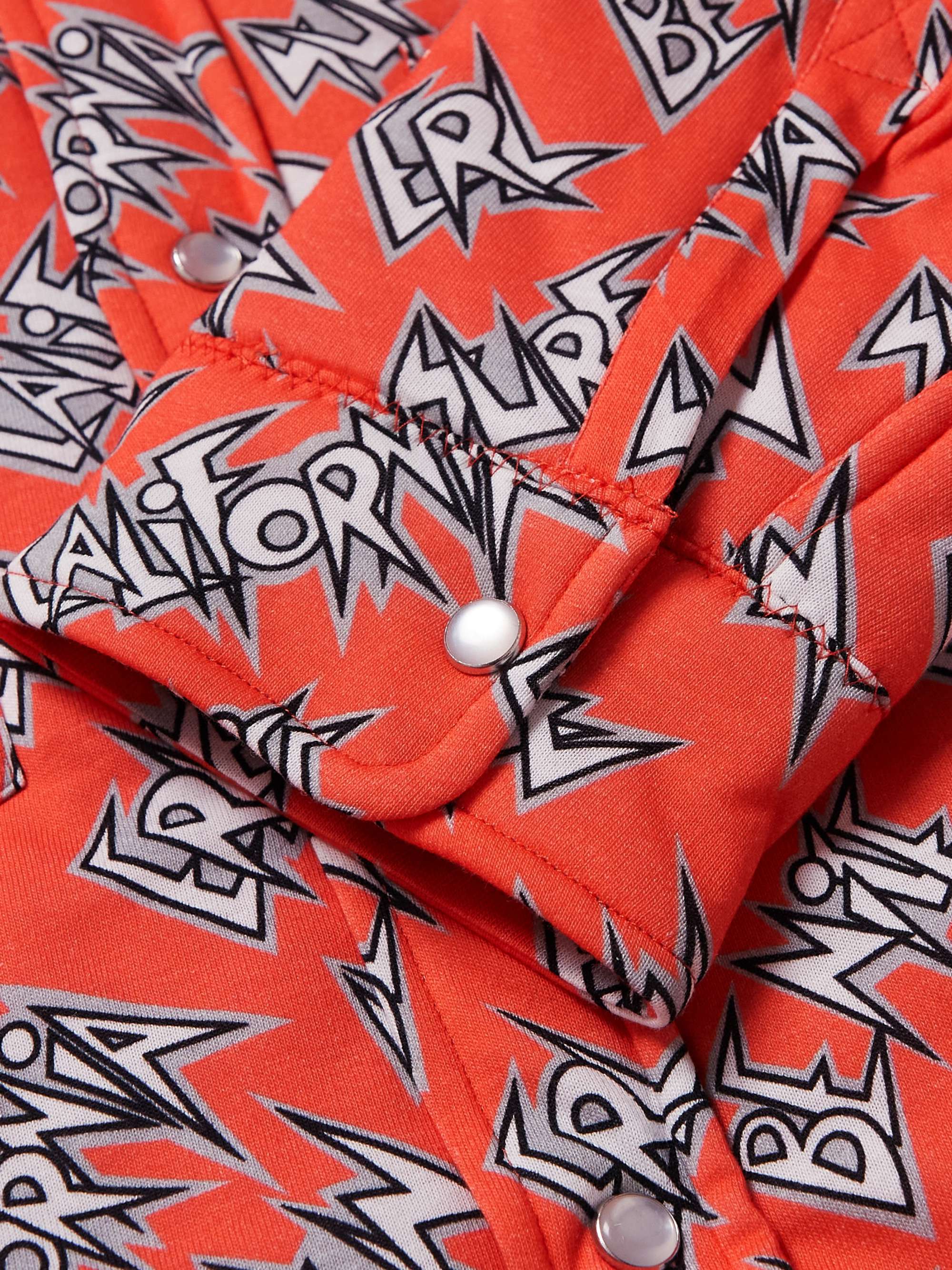 ERL Logo-Print Padded Cotton Overshirt