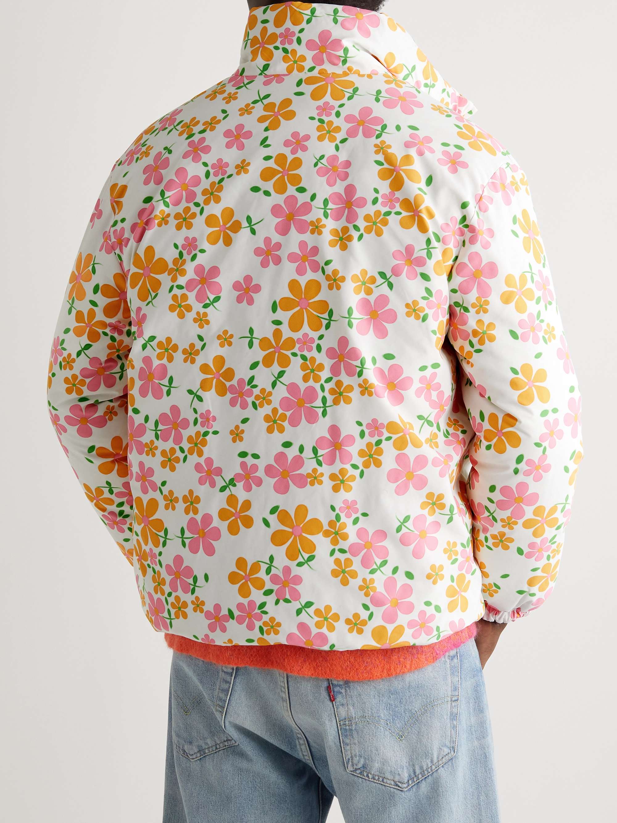 ERL Floral-Print Shell Down Jacket