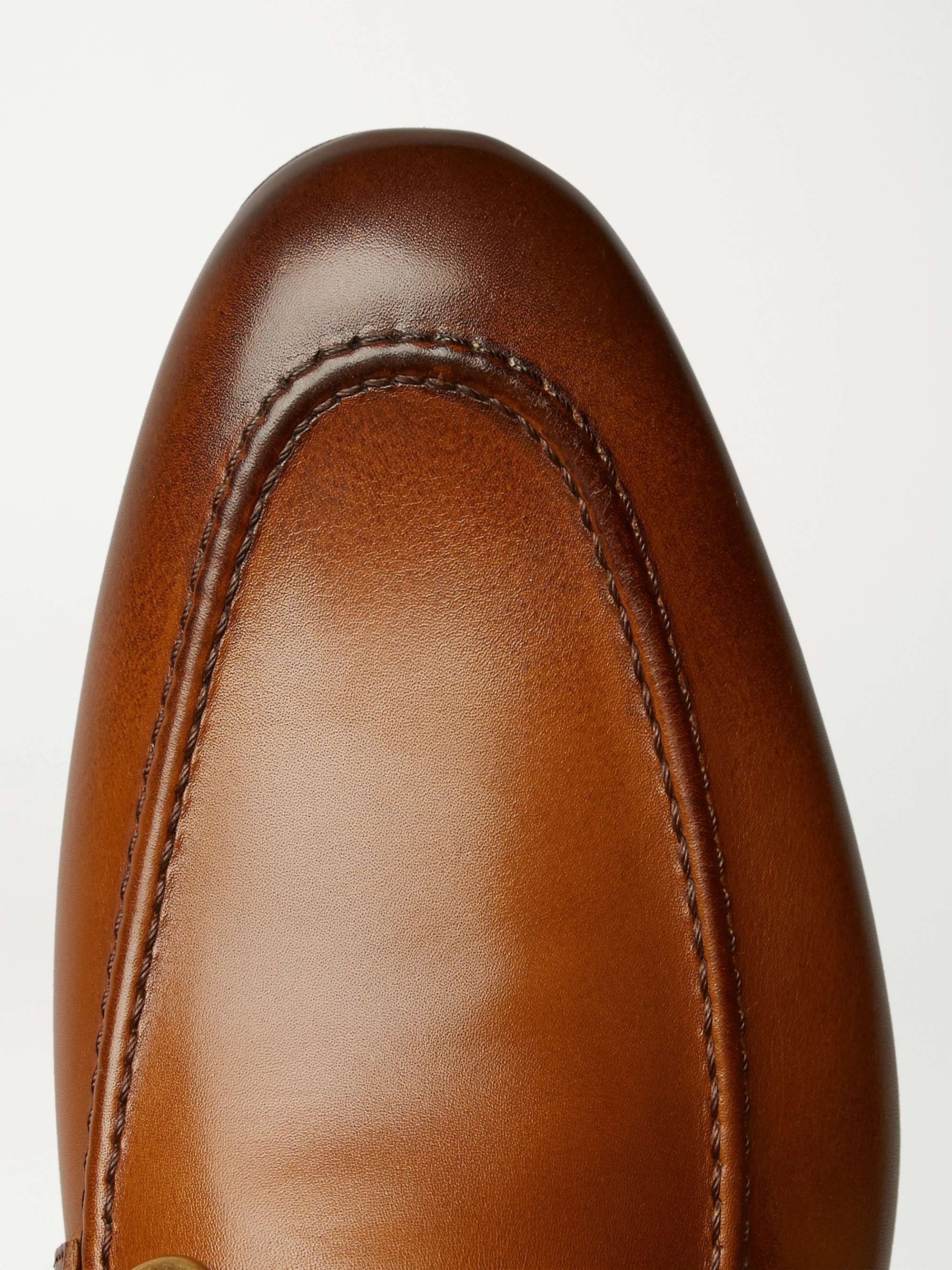 GUCCI Jordaan Horsebit Leather Loafers