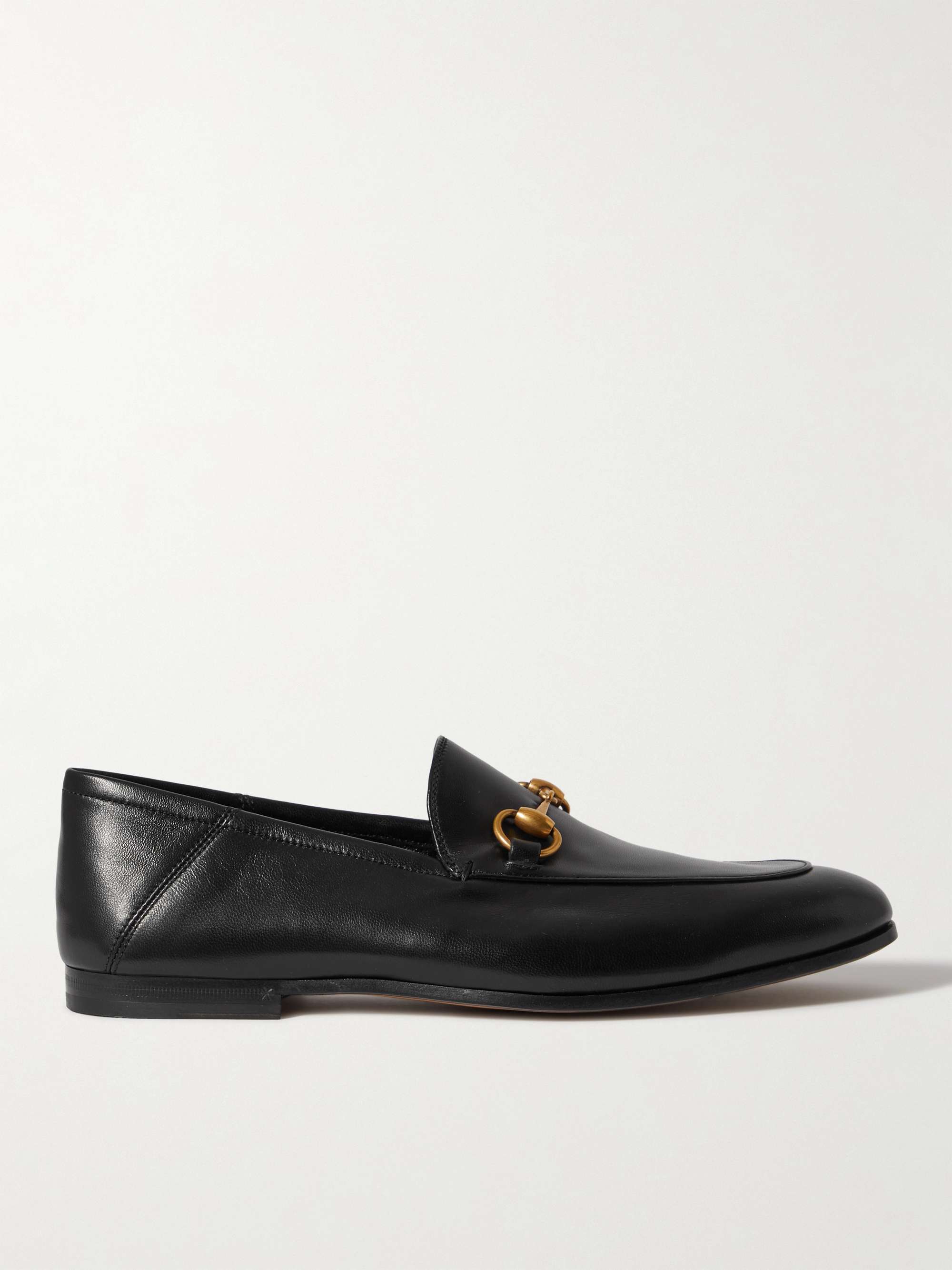 GUCCI Brixton Horsebit Collapsible-Heel Leather Loafers | MR PORTER