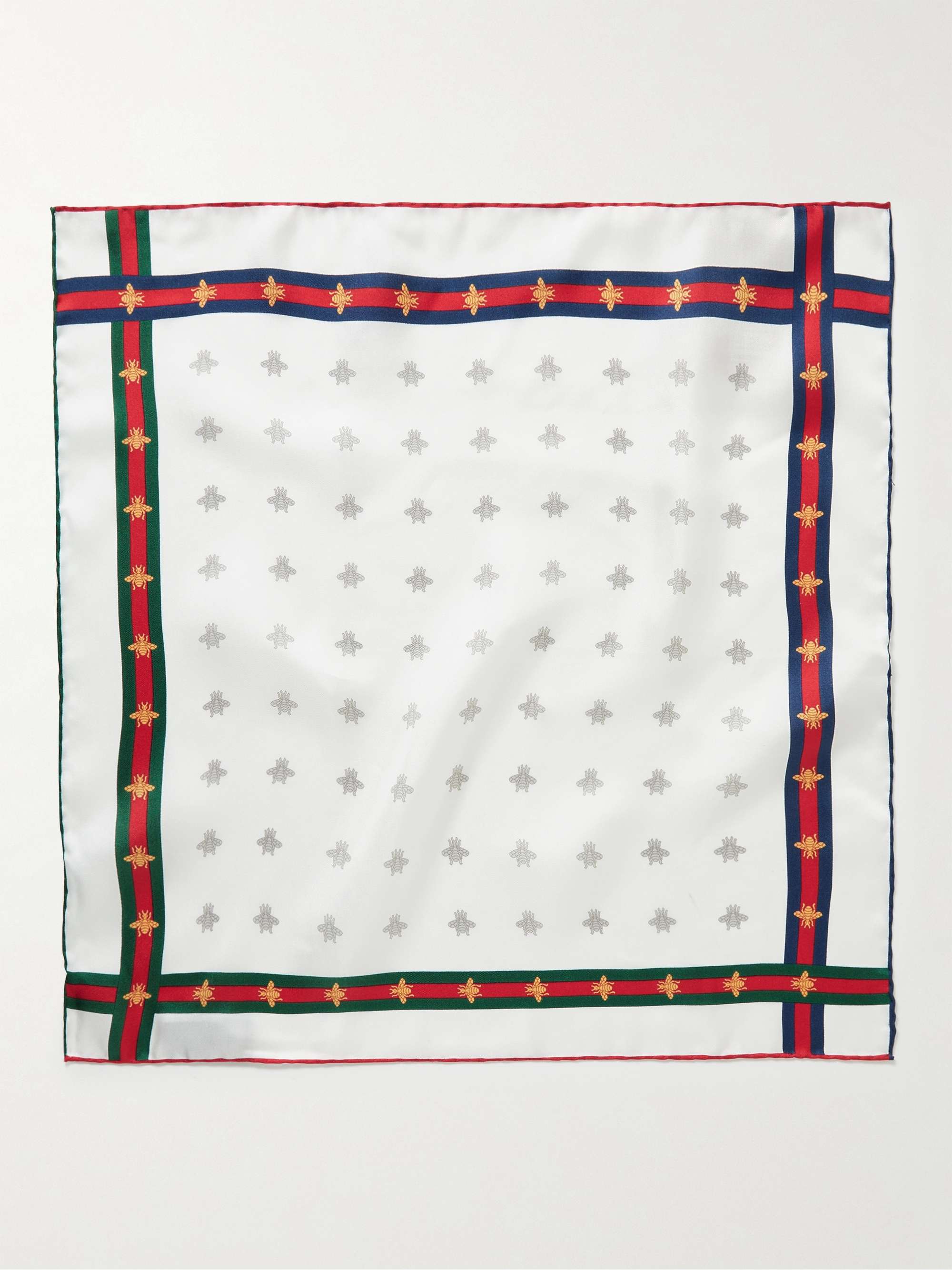 GUCCI Printed Silk-Twill Pocket Square