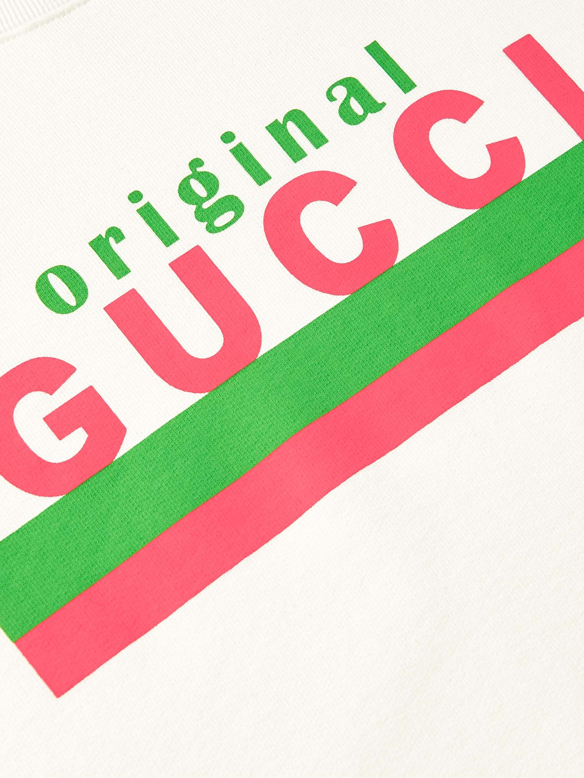 GUCCI Logo-Print Cotton-Jersey Sweatshirt