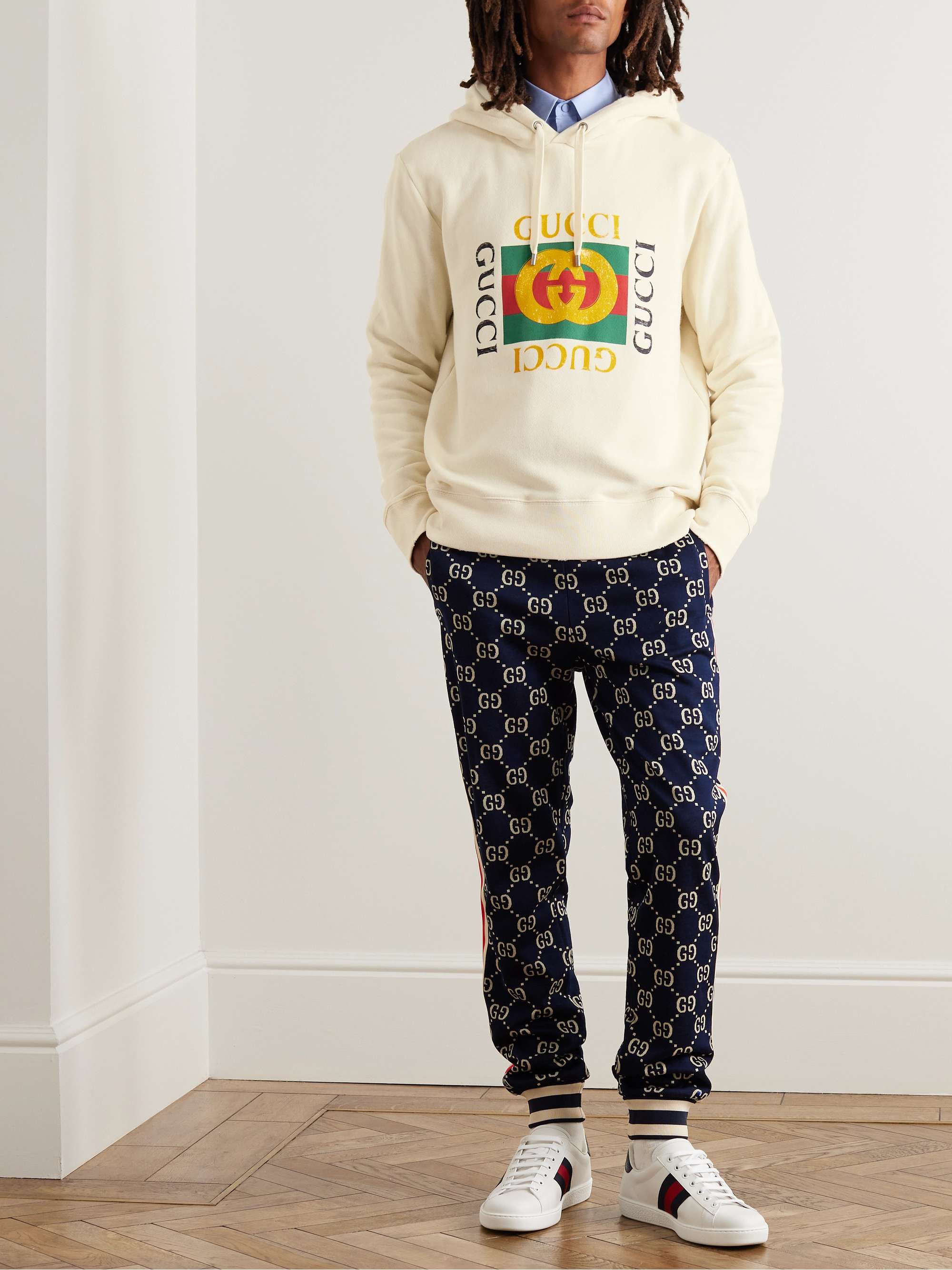 Logo-Print Cotton-Jersey Hoodie Men | MR PORTER