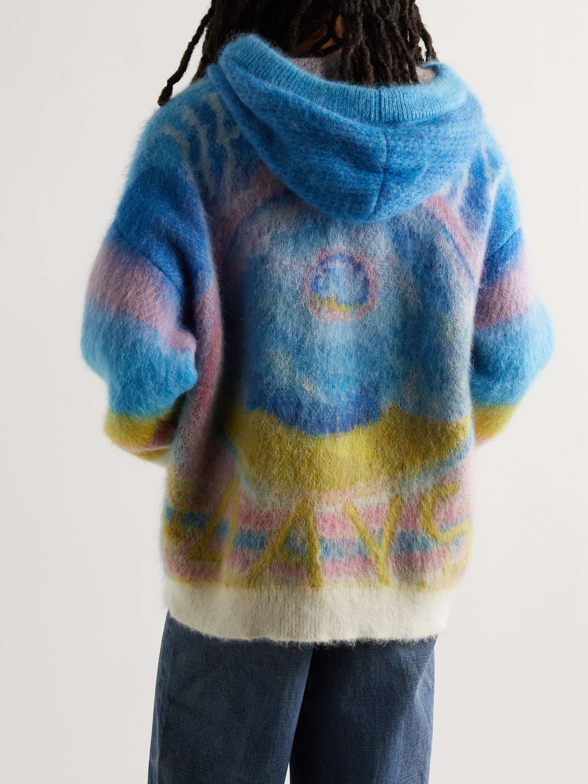 CELINE Brushed Jacquard-Knit Hoodie
