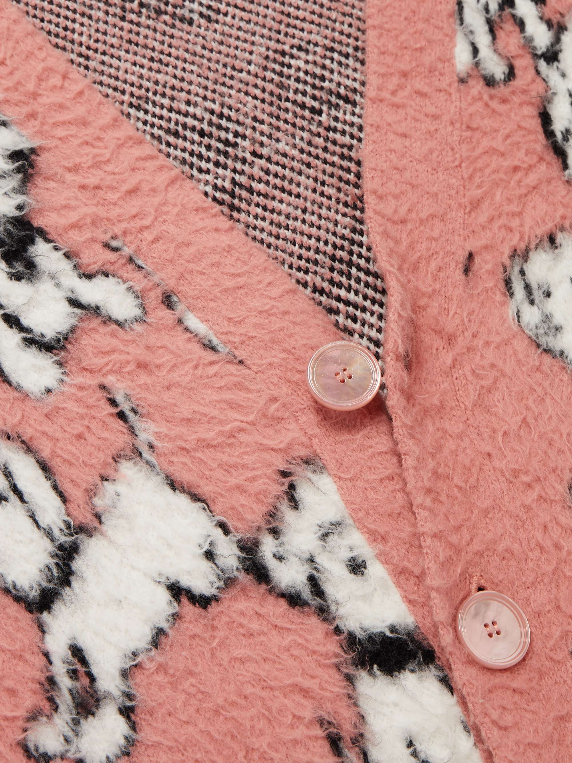 CELINE Brushed Cotton-Jacquard Cardigan