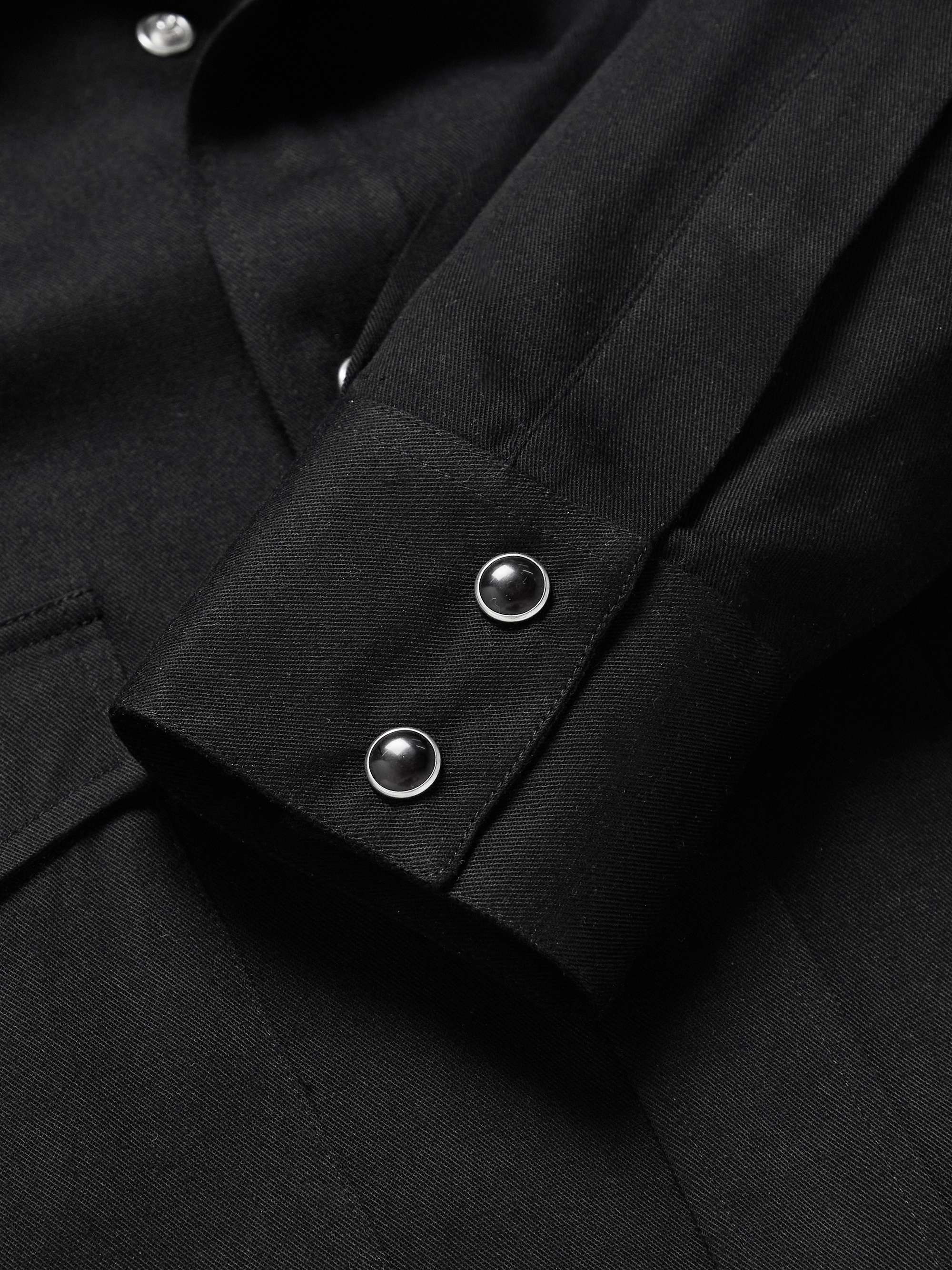 CELINE Crystal-Embellished Twill Shirt