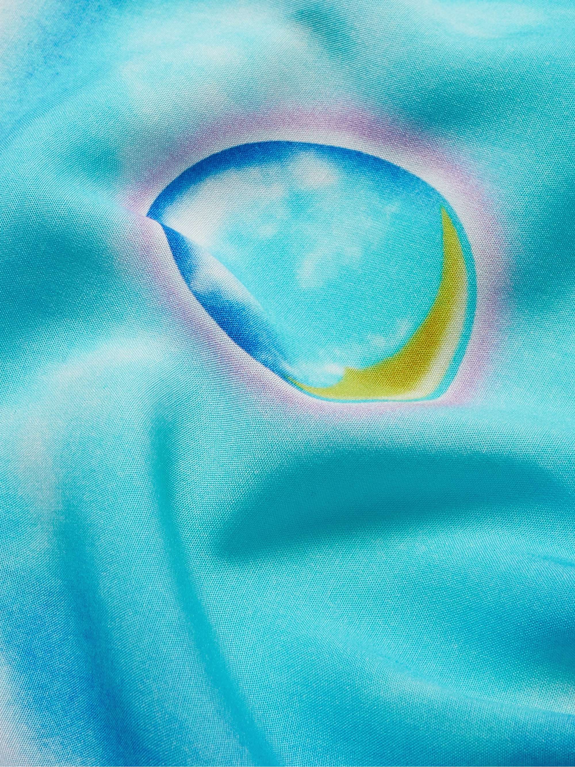 CELINE Camp-Collar Printed Voile Shirt