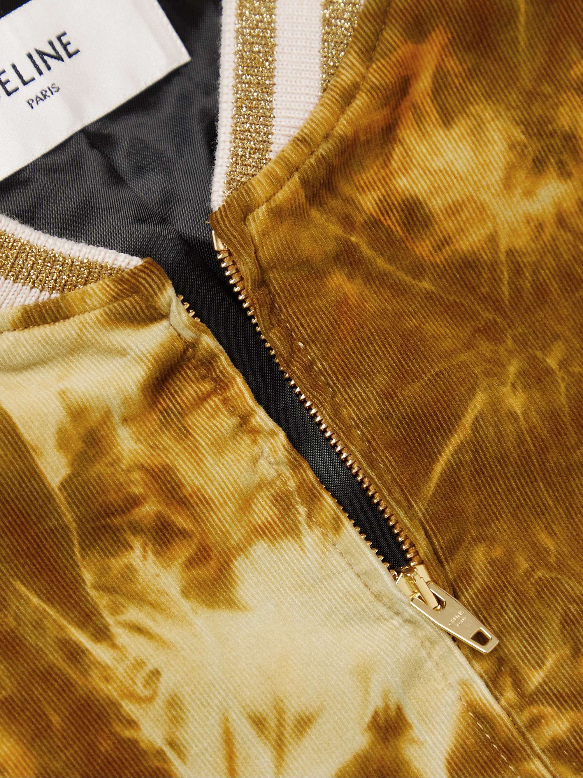 CELINE Tie-Dyed Cotton Bomber Jacket
