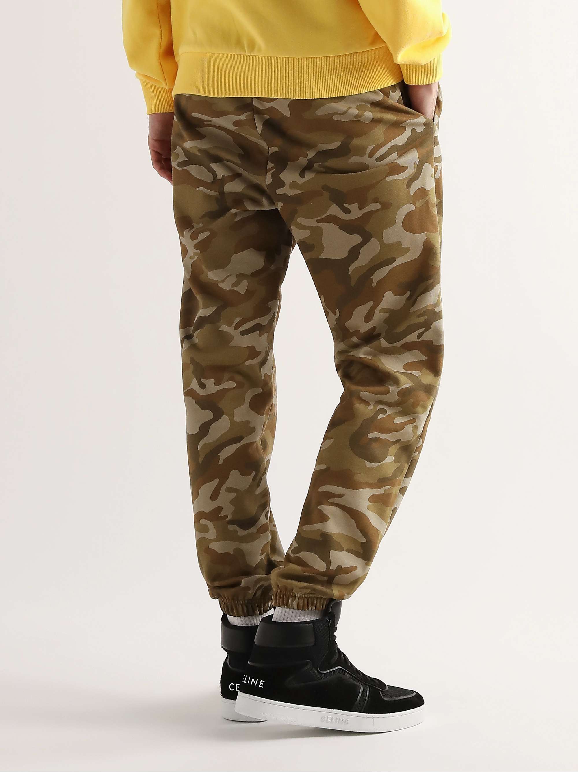 CELINE Slim-Fit Tapered Camouflage-Print Cotton-Jersey Sweatpants