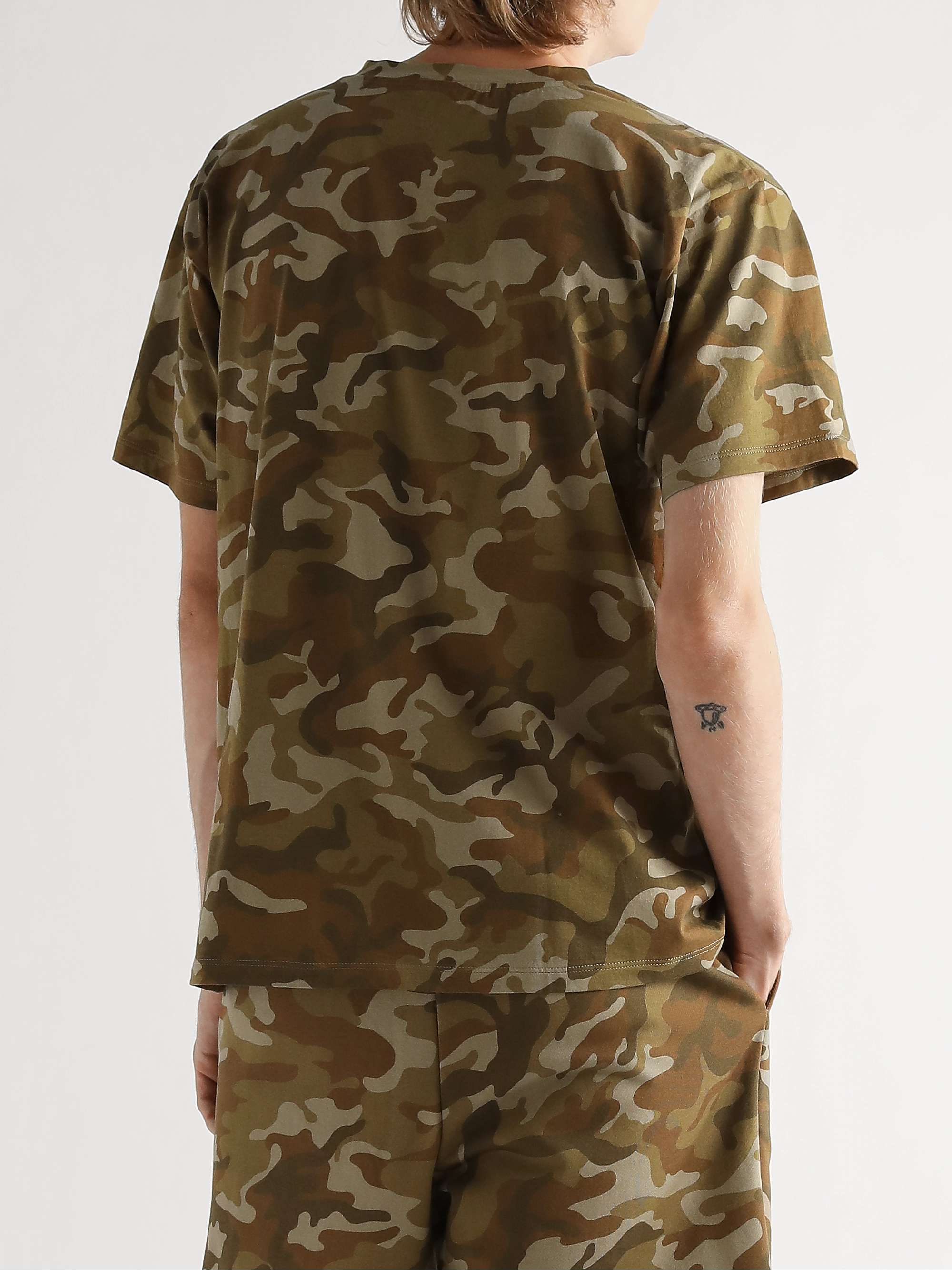 CELINE Printed Cotton-Jersey T-Shirt