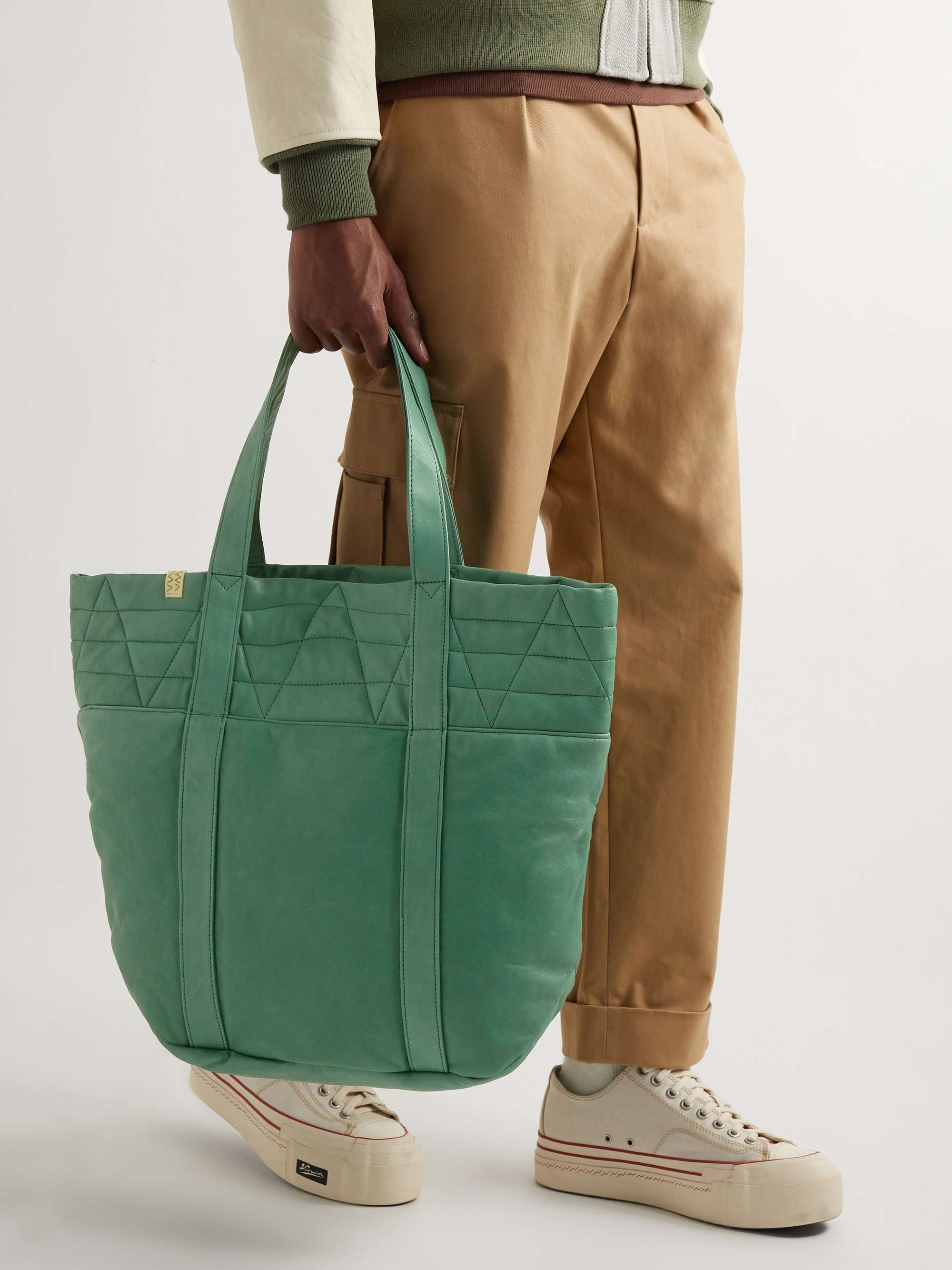 VISVIM Nap Quilted Leather Tote Bag
