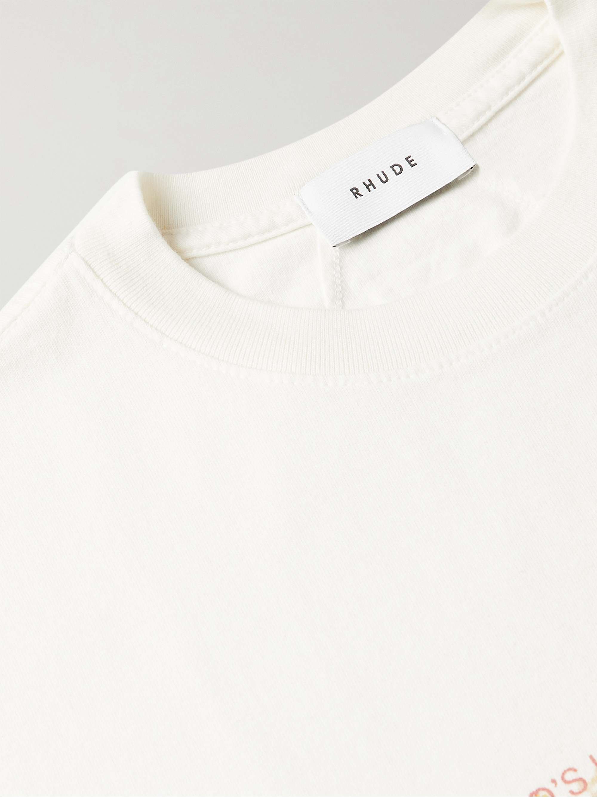RHUDE Logo-Print Cotton-Jersey T-Shirt