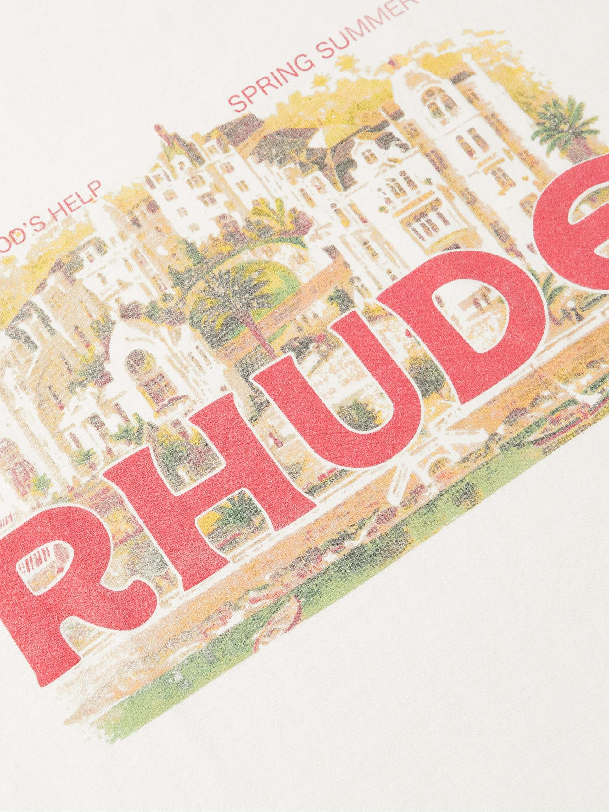 RHUDE Logo-Print Cotton-Jersey T-Shirt