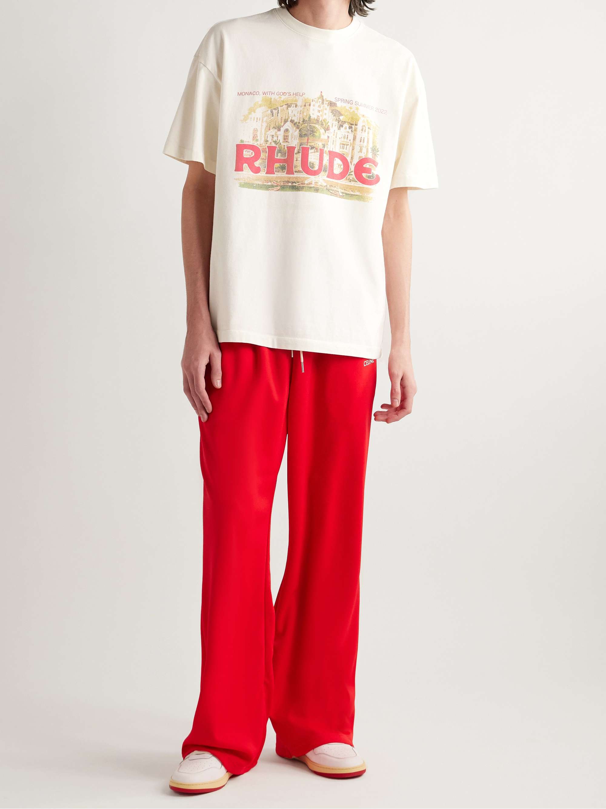 RHUDE Logo-Print Cotton-Jersey T-Shirt