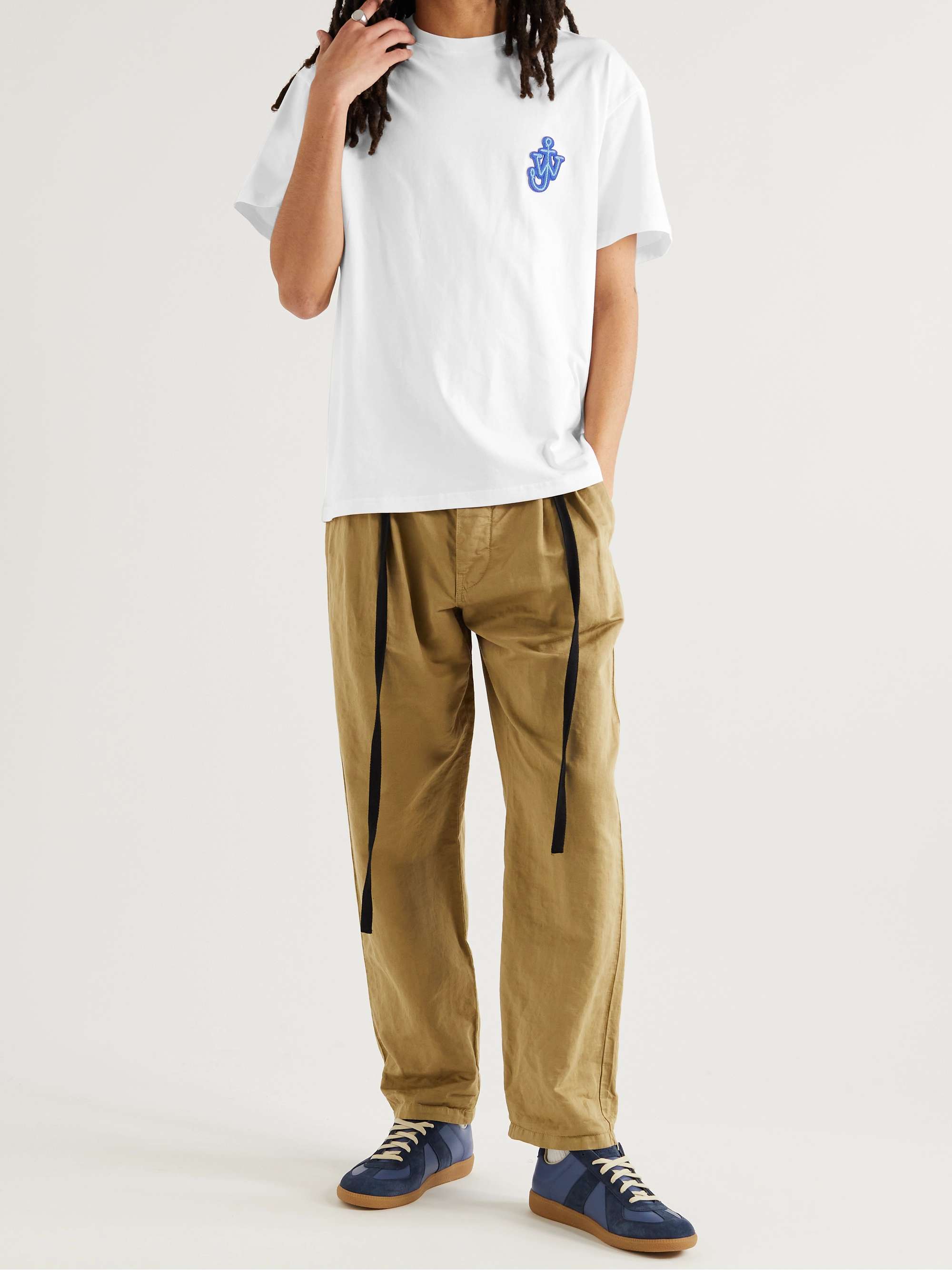 JW ANDERSON Logo-Appliquéd Cotton-Jersey T-Shirt