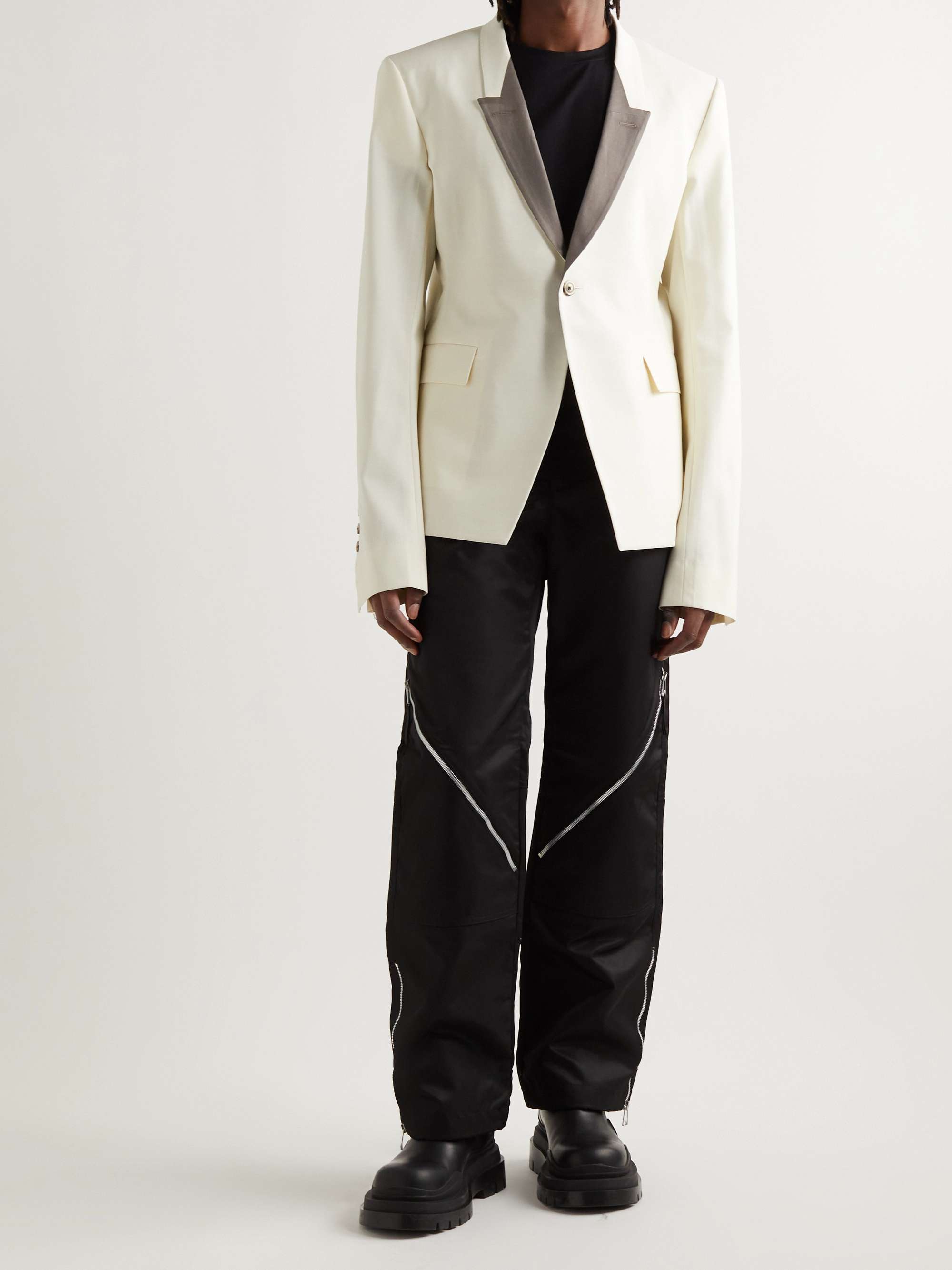Virgin Wool-Blend Blazer