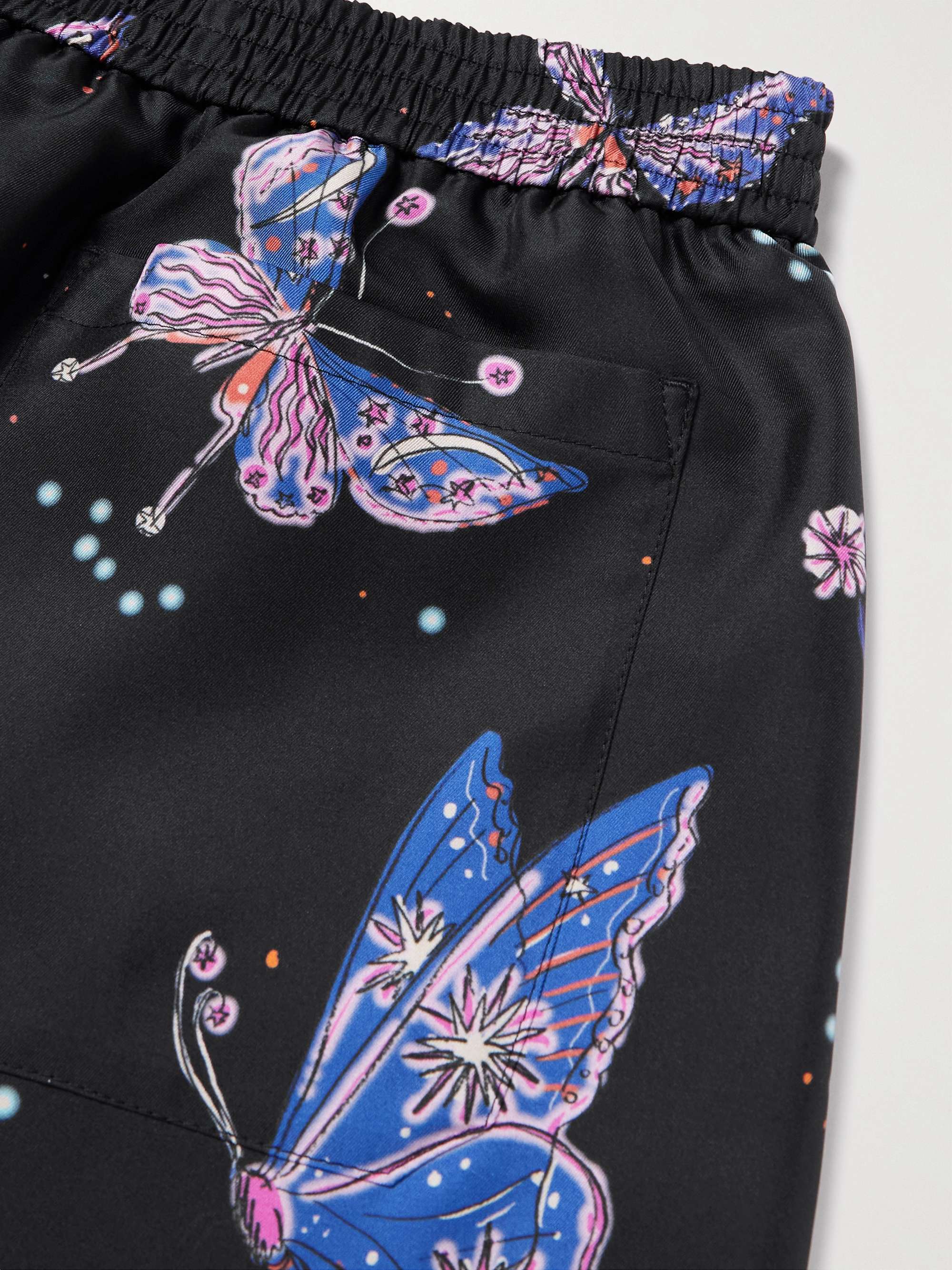 VALENTINO GARAVANI Wide-Leg Printed Silk Shorts
