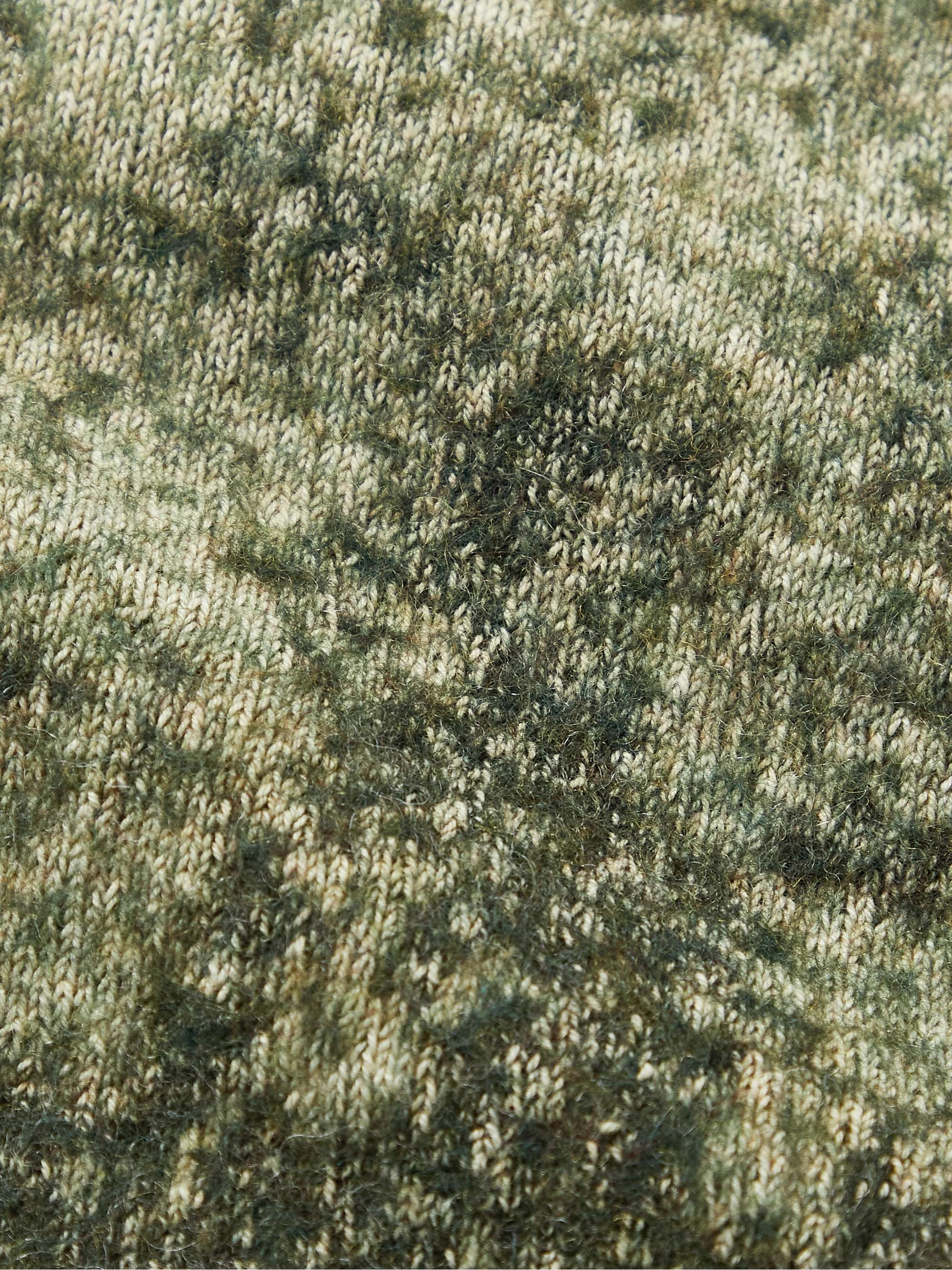 MAISON MARGIELA Satin-Trimmed Splattered Wool and Cotton-Blend Sweater