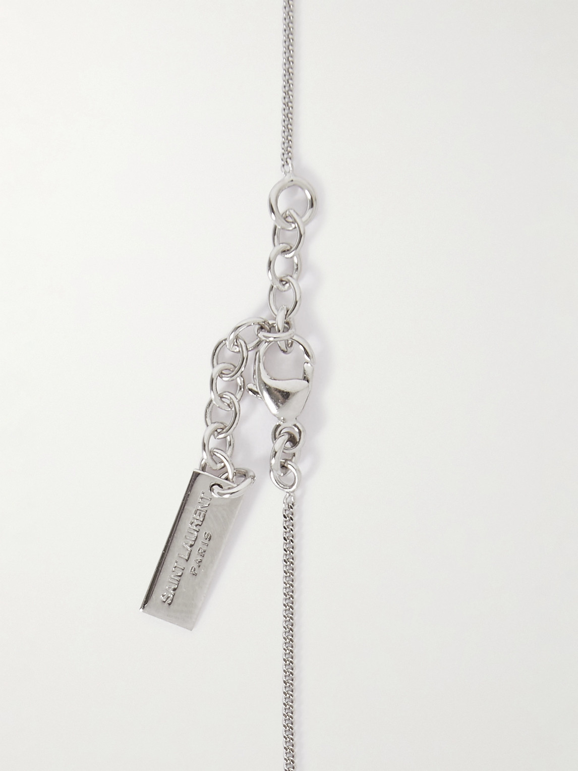 SAINT LAURENT Logo-Detailed Silver-Tone Chain Bracelet for Men